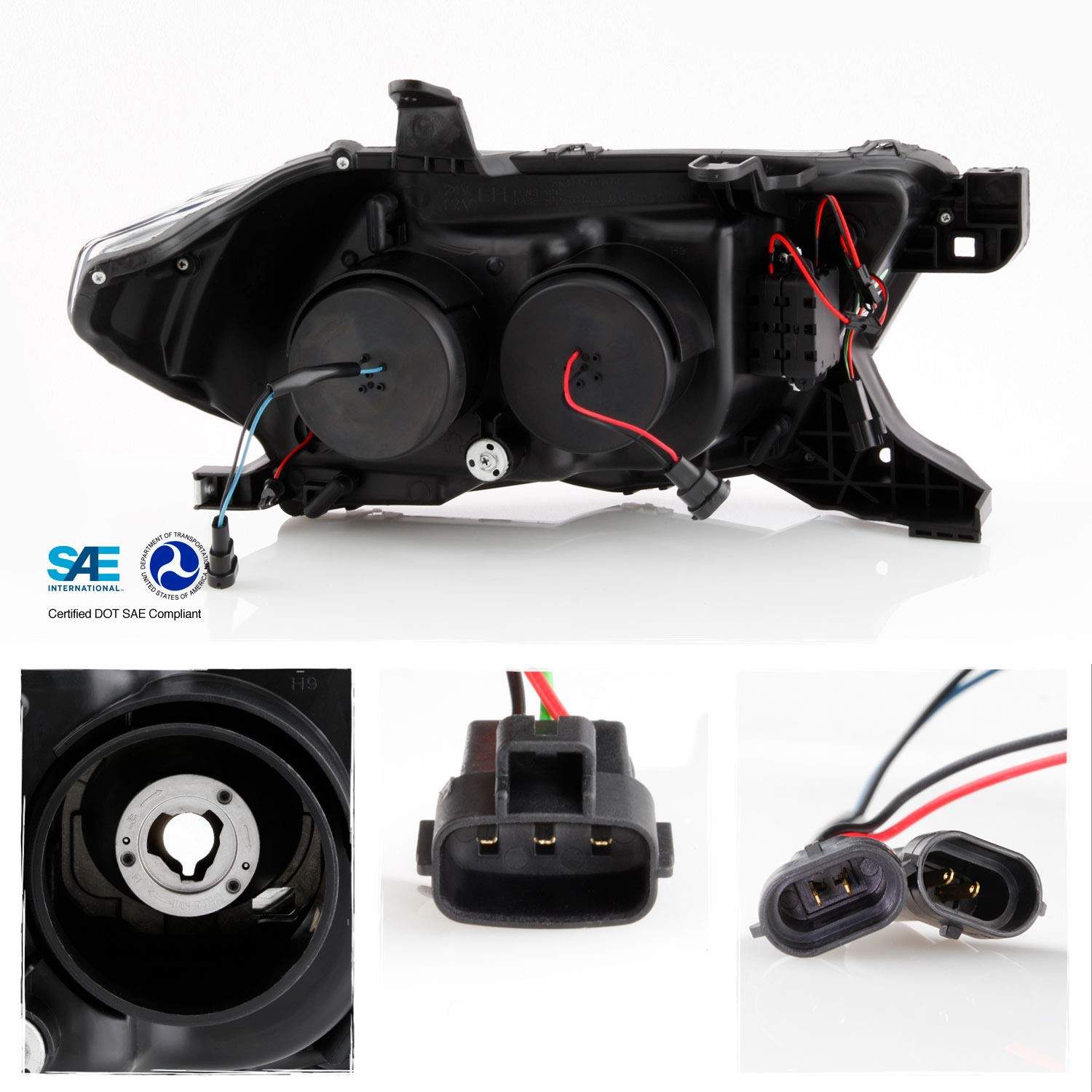 AKKON LED DRL Projector Headlights for 2016-2022 Toyota Tacoma TRD - C-Tube Design with Sequential Turn Signal & Chrome Finish - Upgrade Your Truck's Style & Visibility for Night Driving & Off-Road Adventures