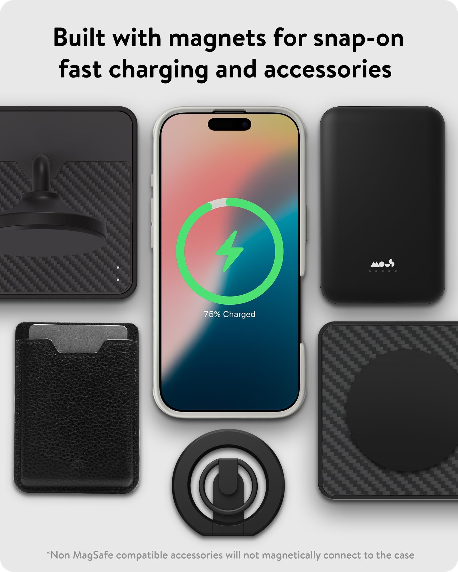 Mous iPhone 16 Pro Case with MagSafe - Limitless 6.0 Protective Shockproof Cover (Sand Color) - Perfect for Outdoor Adventures, Travel & Daily Protection