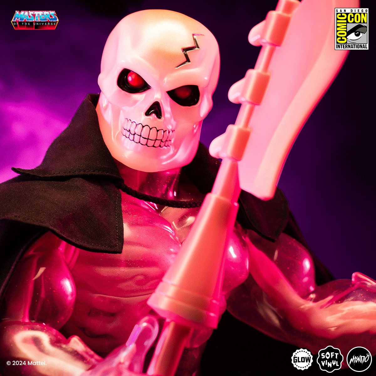 Masters of the Universe Scareglow Soft Vinyl Figure - Cherry Blossom Glow in The Dark Collectible Toy | Perfect for Display, Gift Giving & He-Man Fans Collection