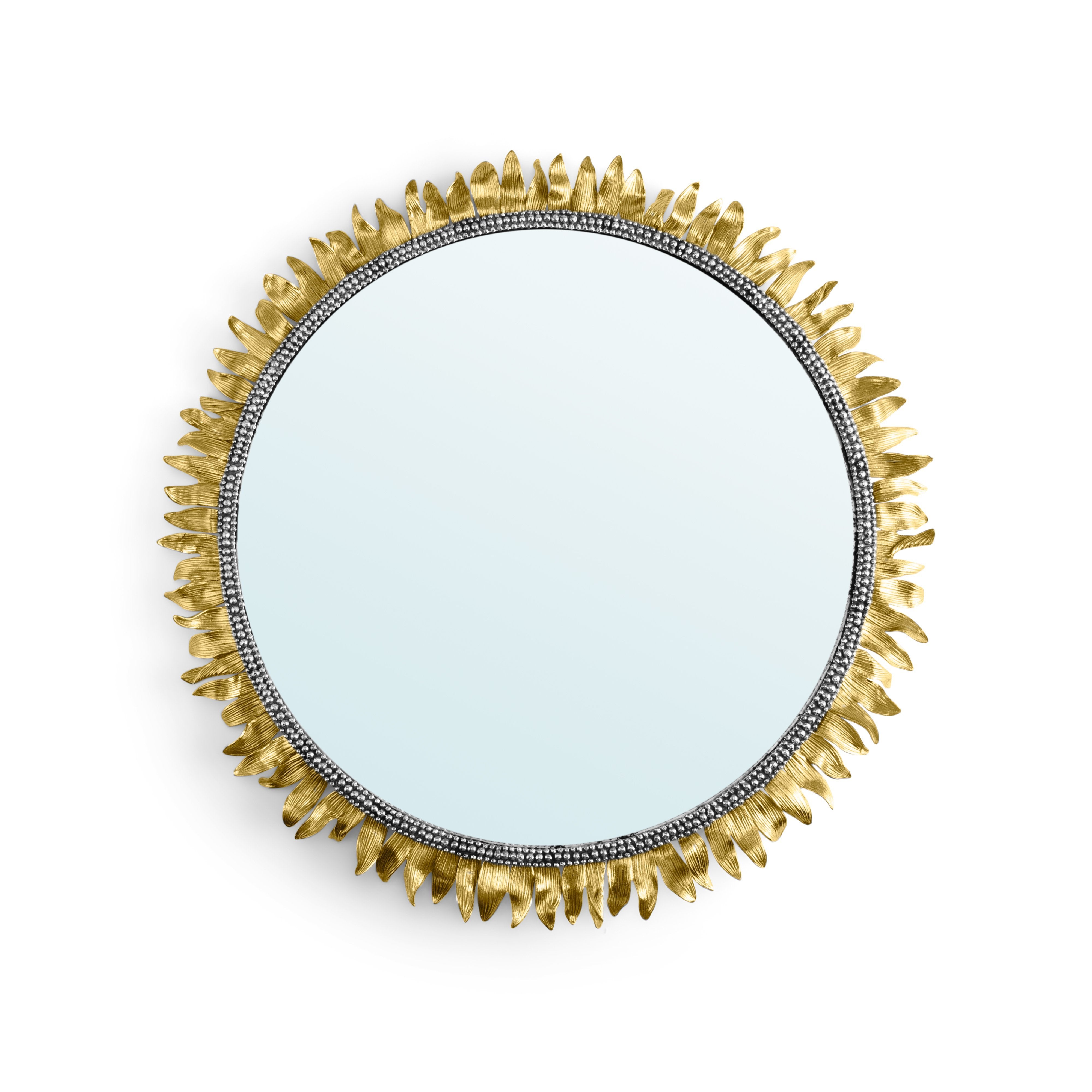 Stylish Sunflower Wall Mirror for Home Decor - Perfect for Living Room, Bedroom, and Bathroom Vanity