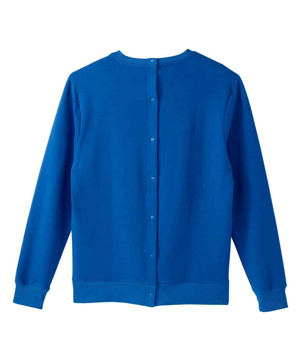 Men's Open Back Adaptive Fleece Sweatshirt - Comfortable & Easy Wear for Seniors & Disabled - Perfect for Wheelchair Users & Home Relaxation