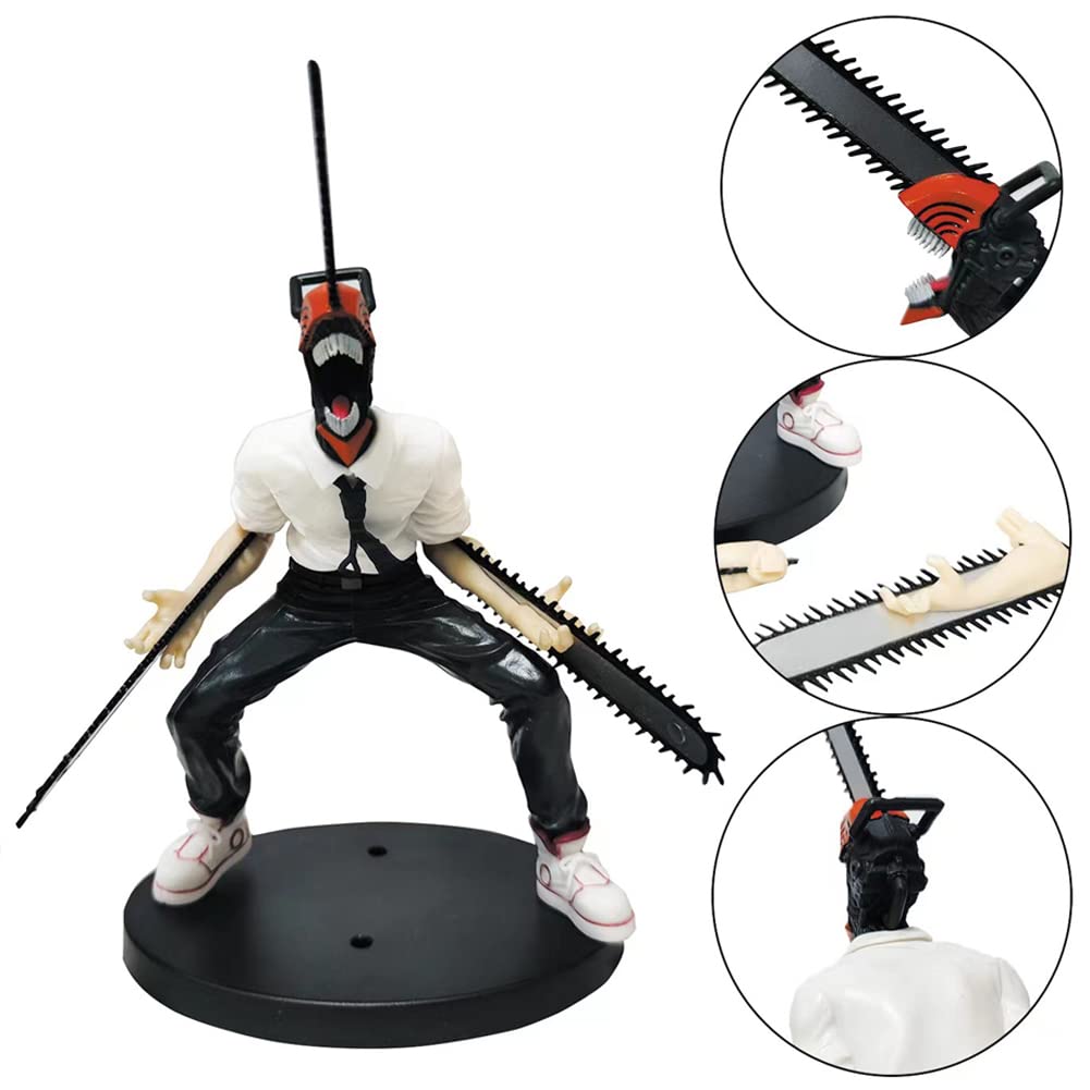 BSNRDX Chainsaw Man Anime Action Figure - 18.5CM Detailed Statue Model Set, Perfect Gift for Anime Fans & Collectors | Ideal for Display, Cosplay Props, and Anime-Themed Room Decor