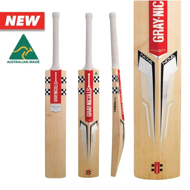 Gray Nicolls Nova 1000 Adult Cricket Bat - Premium English Willow for Professional & Club Players - Perfect for Matches, Training & Backyard Cricket Practice