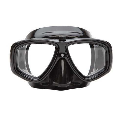 XS Scuba Switch Dive Mask - Black Silicone Snorkeling & Scuba Diving Mask for Adults - Perfect for Underwater Exploration, Spearfishing, and Marine Life Observation