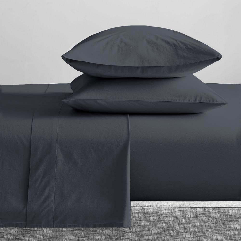 100% Organic Cotton Percale Sheet Set 300 Thread Count - Split King Size | Ultra Soft & Breathable Bed Sheets for Luxury Hotel Feel | Perfect for Master Bedroom & Guest Room