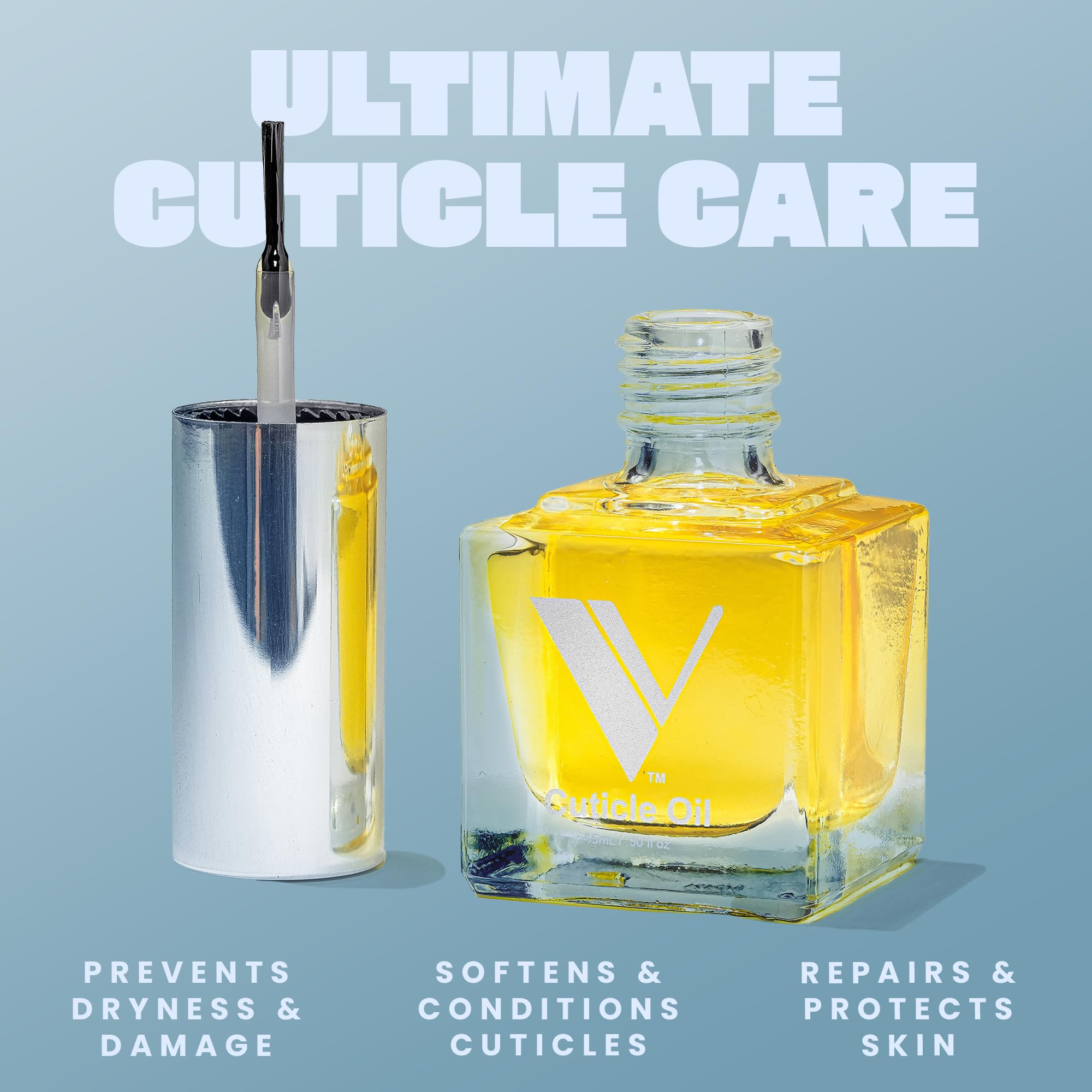 V Beauty Pure Cuticle Oil - Natural Nail Care Treatment for Dry Cuticles & Nail Beds | Cuticle Softener & Moisturizer for Stronger Nails | Manicure & Pedicure Essential | Perfect for Home Nail Care & Salon Use, 15ml