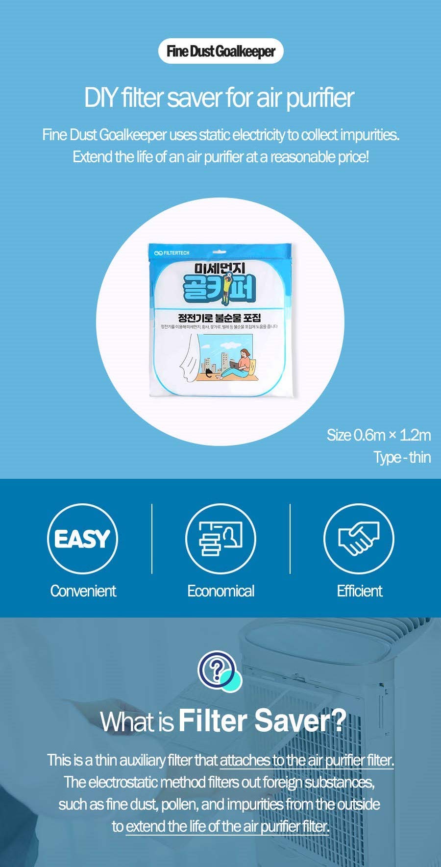 Samsung AX40H5000GMD Air Purifier Replacement Filter - DIY Fine Dust Goalkeeper for Enhanced Protection & Extended Filter Life | Perfect for Home, Office & Allergy Relief
