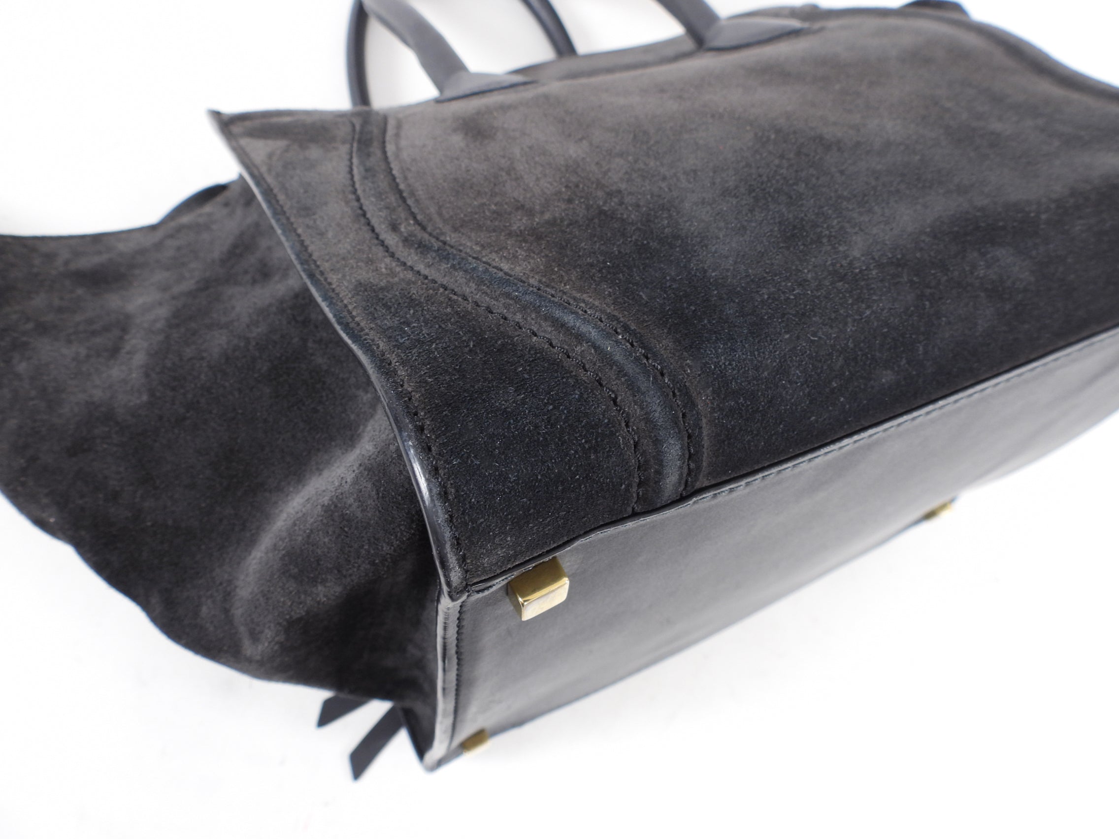Celine Charcoal Grey Phantom Luggage Tote Bag - Luxury Leather Handbag for Women, Designer Work Tote & Travel Bag - Perfect for Office, Business Meetings & Weekend Getaways