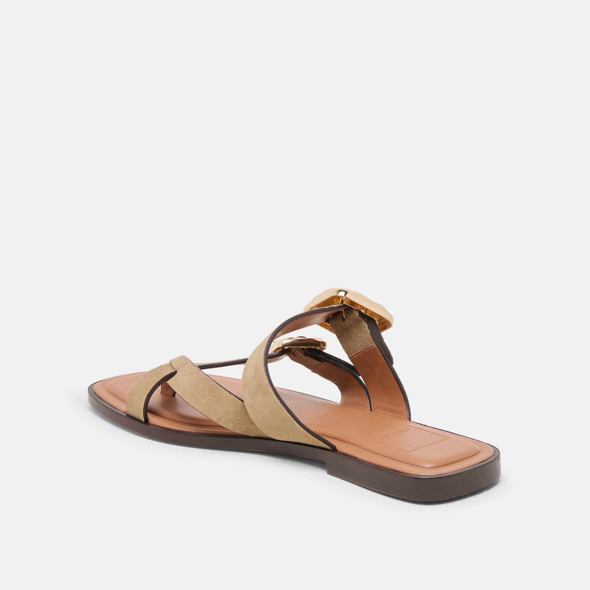 Shore Sandals for Women - Comfortable Taupe Suede Beach Sandals with Arch Support | Perfect for Summer, Vacation, and Casual Wear