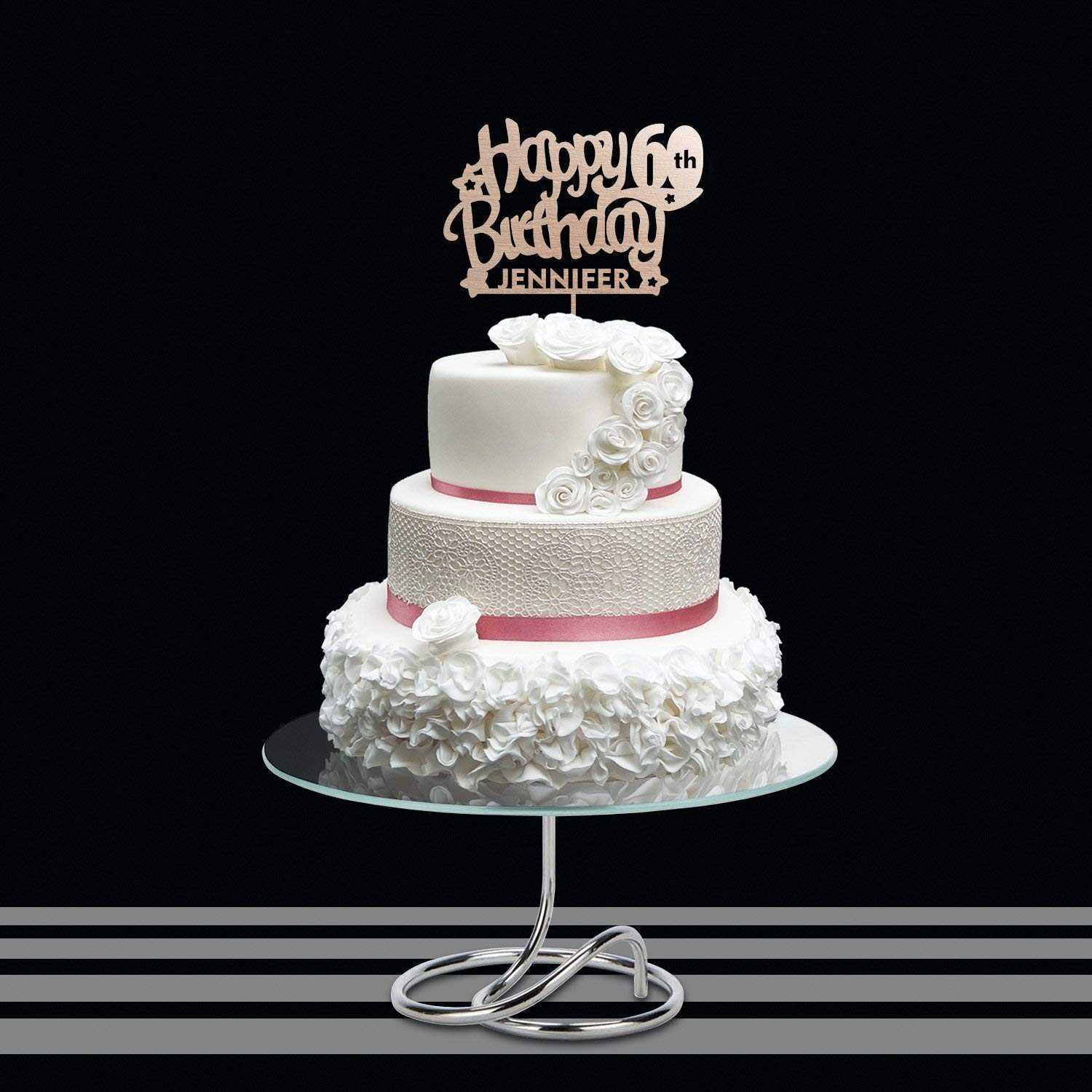 Custom 60th Birthday Cake Topper - Personalized Anniversary & Happy Birthday Cake Decorations - Perfect for Milestone Celebrations & Party Decor