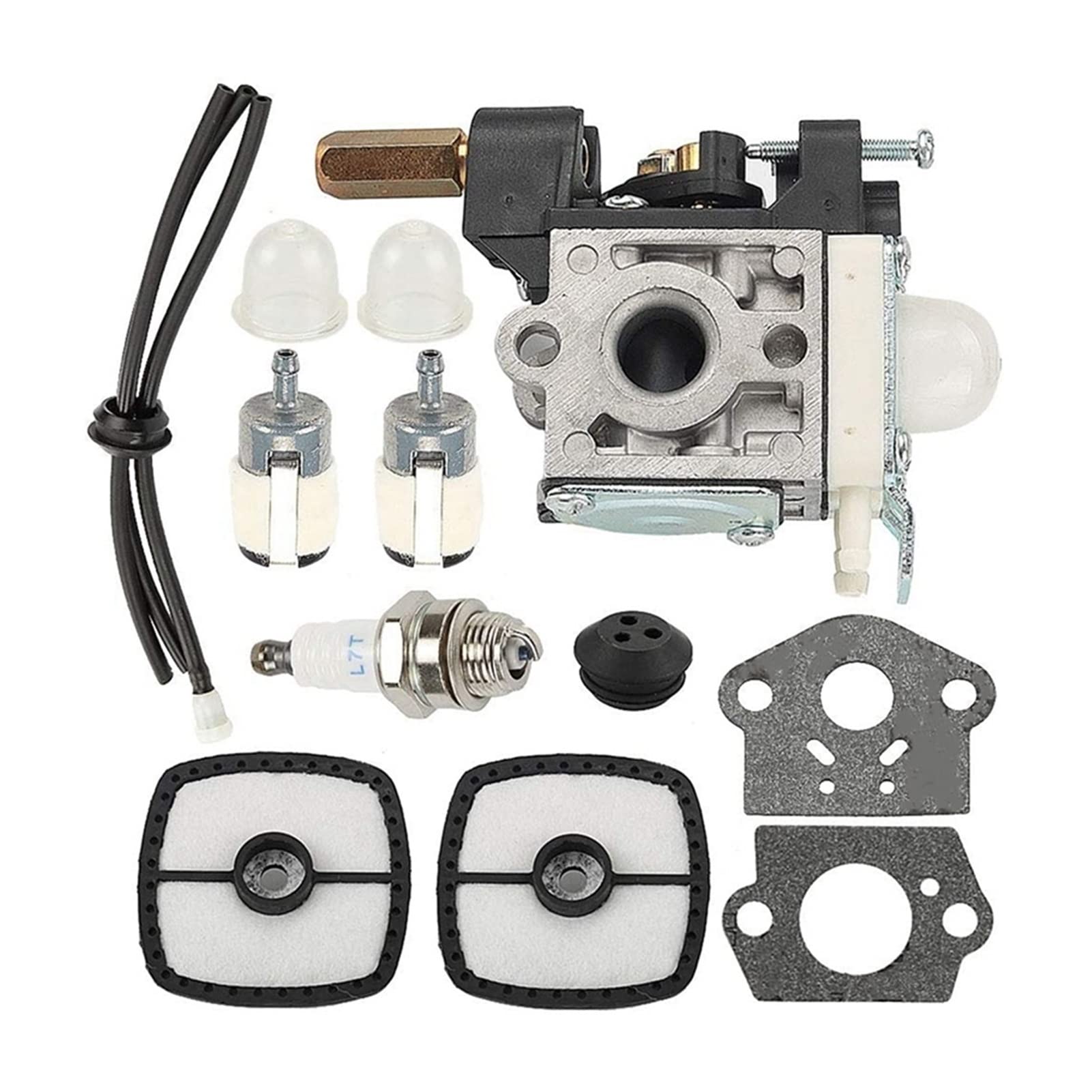 Echo SRM-230 SRM-231 GT-200R SRM-210 SRM-230S SRM-230U Carburetor Replacement Kit with Air Filter - Compatible with Weed Eater Trimmer - Light Green Power Tool Tune Up Kit for Outdoor Lawn Maintenance & Yard Work