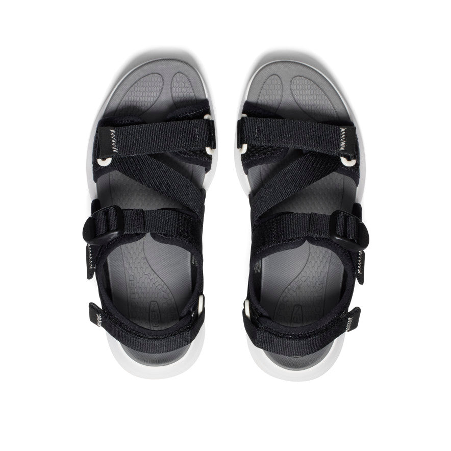 Women's Elle Sport Backstrap Sandal - Black/Steel Grey | Comfortable Athletic Sandals for Running, Hiking & Outdoor Activities