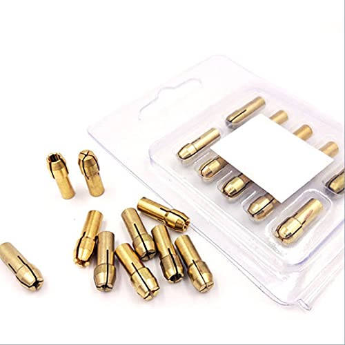 High-Quality Mini Drill Brass Collet Set (0.5-3.2mm) for Power Tools - 11pcs Precision Brass Nuts for Drilling Machine Accessories - Perfect for DIY Projects, Jewelry Making & Small Repairs
