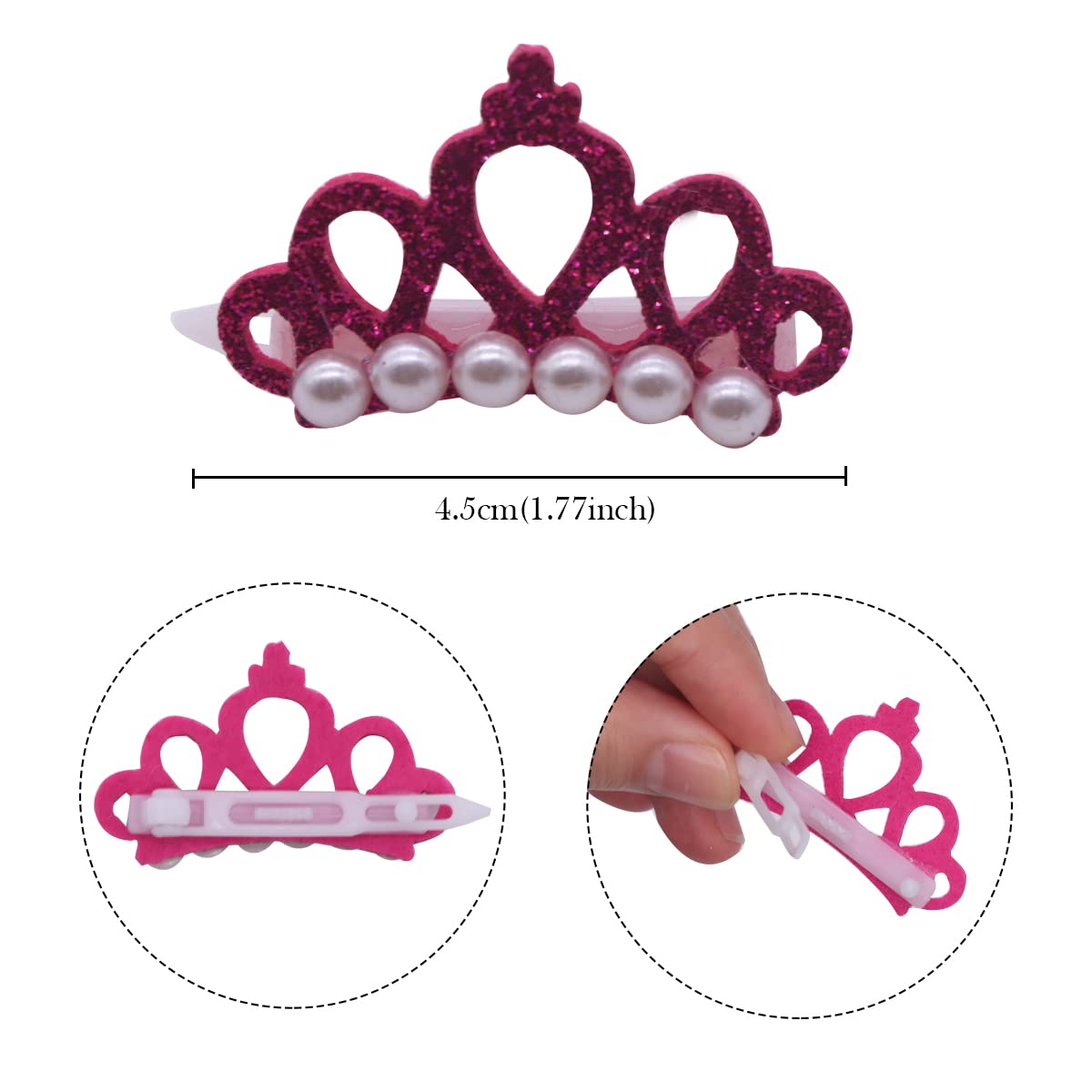 30Pcs Dog Crown Hair Clips & Topknot Bows - Pet Grooming Accessories for Dogs and Cats - Christmas, Halloween, Thanksgiving Party Supplies - Random Colors - Perfect for Pet Photo Shoots, Birthday Parties & Special Occasions