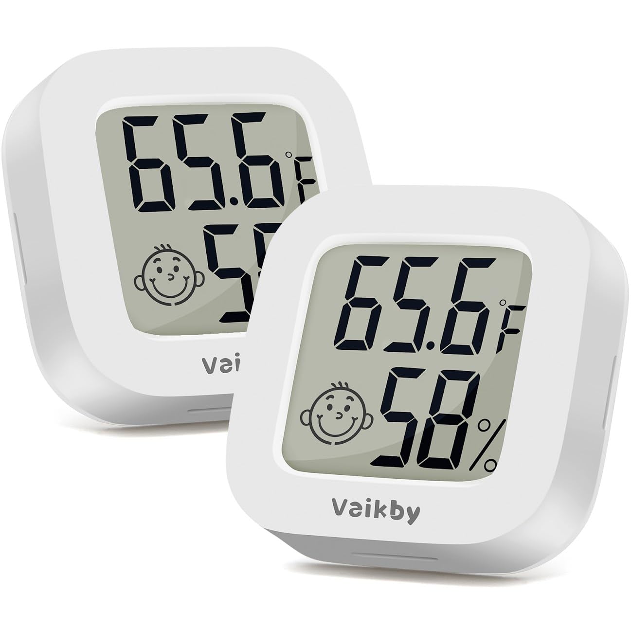 Vaikby 2-Pack Digital Indoor Thermometer Hygrometer - High Accuracy Temperature & Humidity Monitor for Home, Office, Greenhouse, Reptile Terrarium, Humidor, Wine Cellar | Perfect for Baby Room, Bathroom & Indoor Gardening