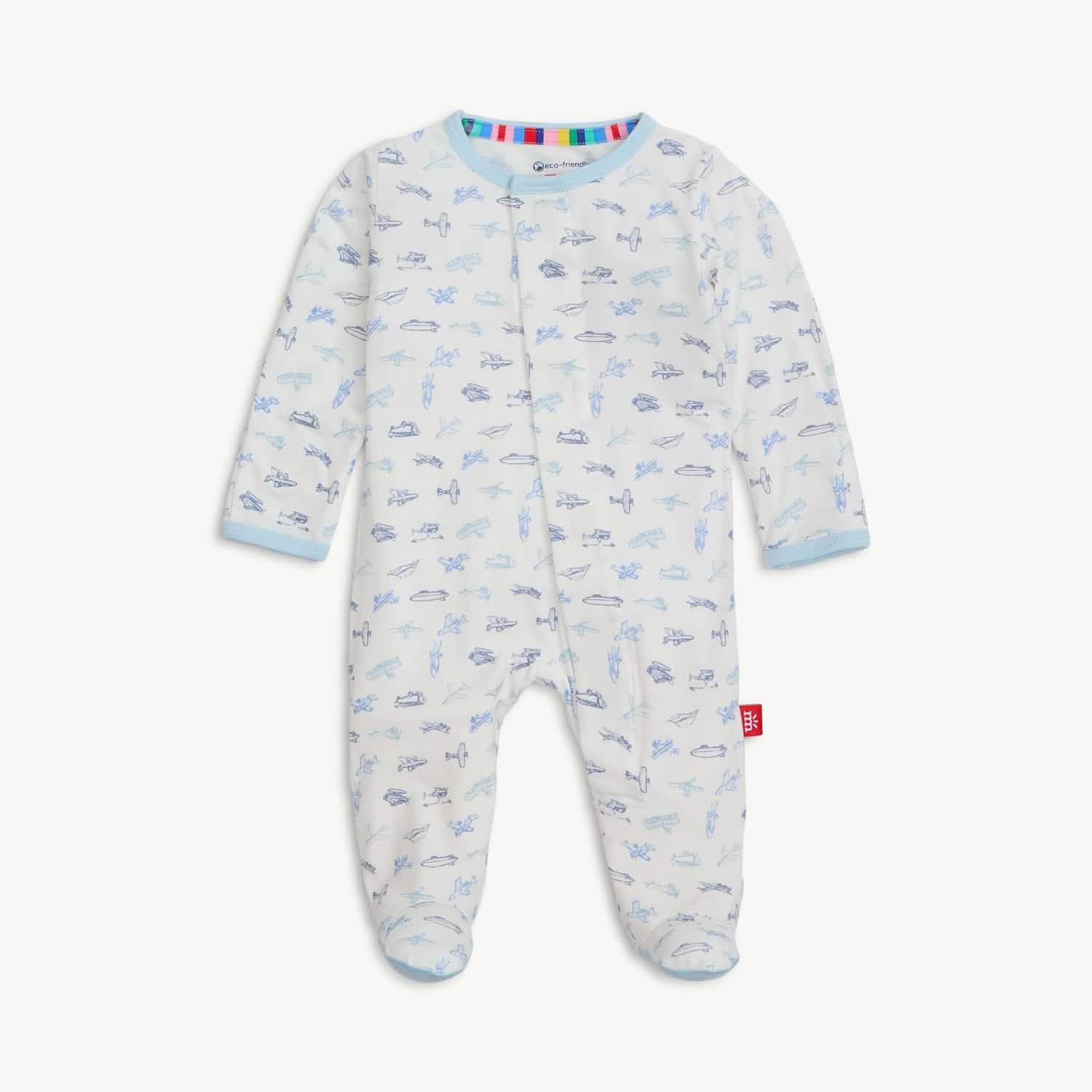 Modal Magnetic Footie Airplanes - Soft & Comfortable Baby Socks with Fun Airplane Design - Perfect for Infants, Toddlers & Air Travel