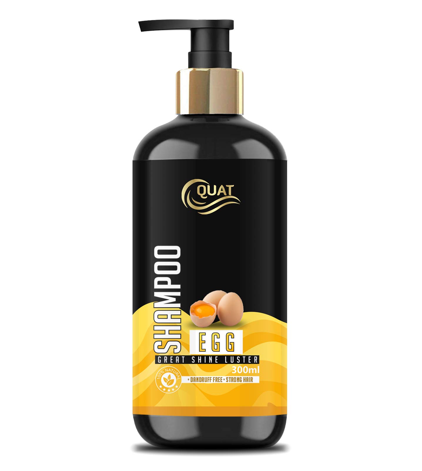 Quat Hairfall Prevent Egg Shampoo 300ml - Anti Hair Loss Treatment with Egg Protein for Stronger Hair - Daily Use for Men & Women