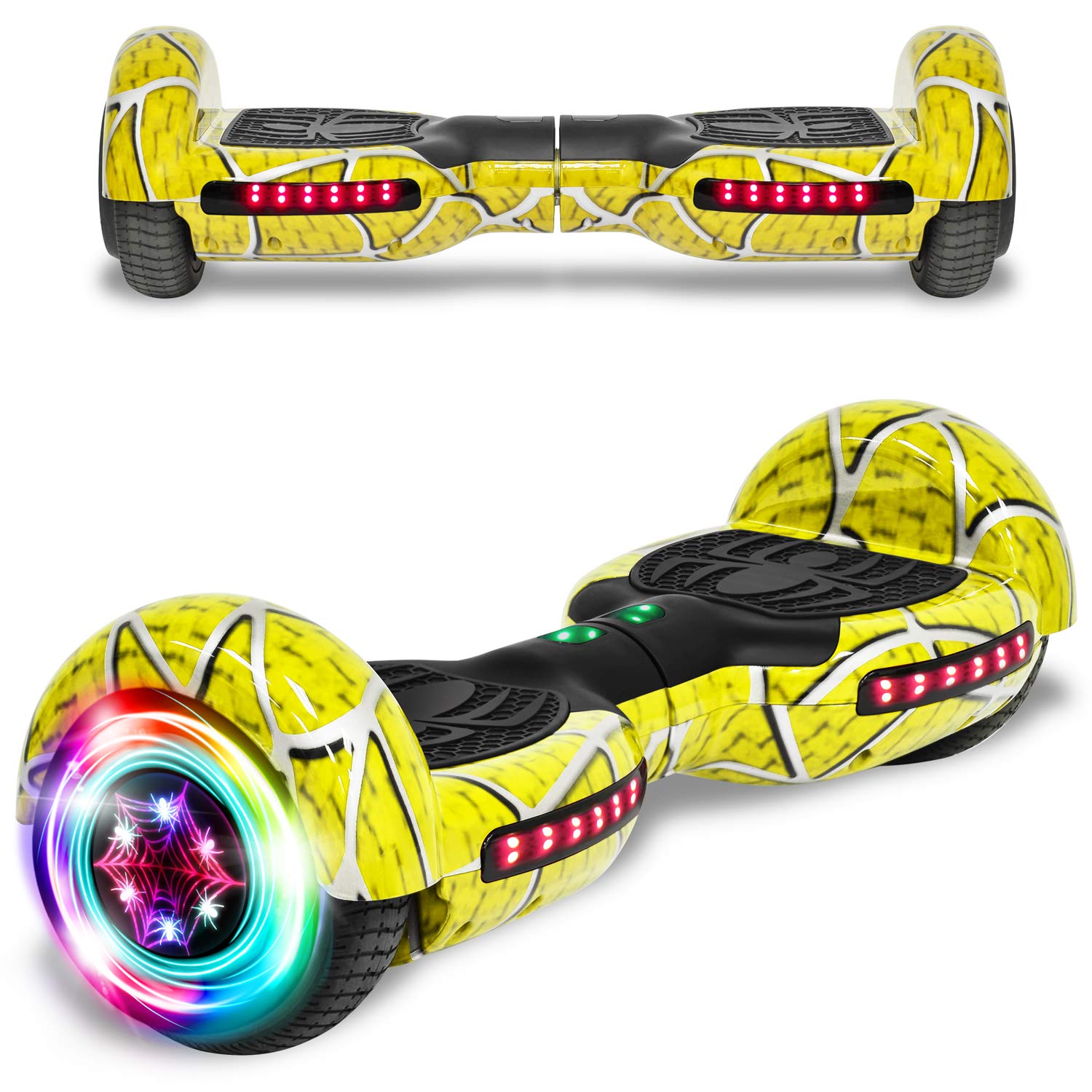 CHO Spider Wheels Series UL2272 Certified Hoverboard - Smart Self-Balancing Electric Scooter with Built-in Bluetooth Speaker | Perfect for Commuting, Campus Travel & Outdoor Fun