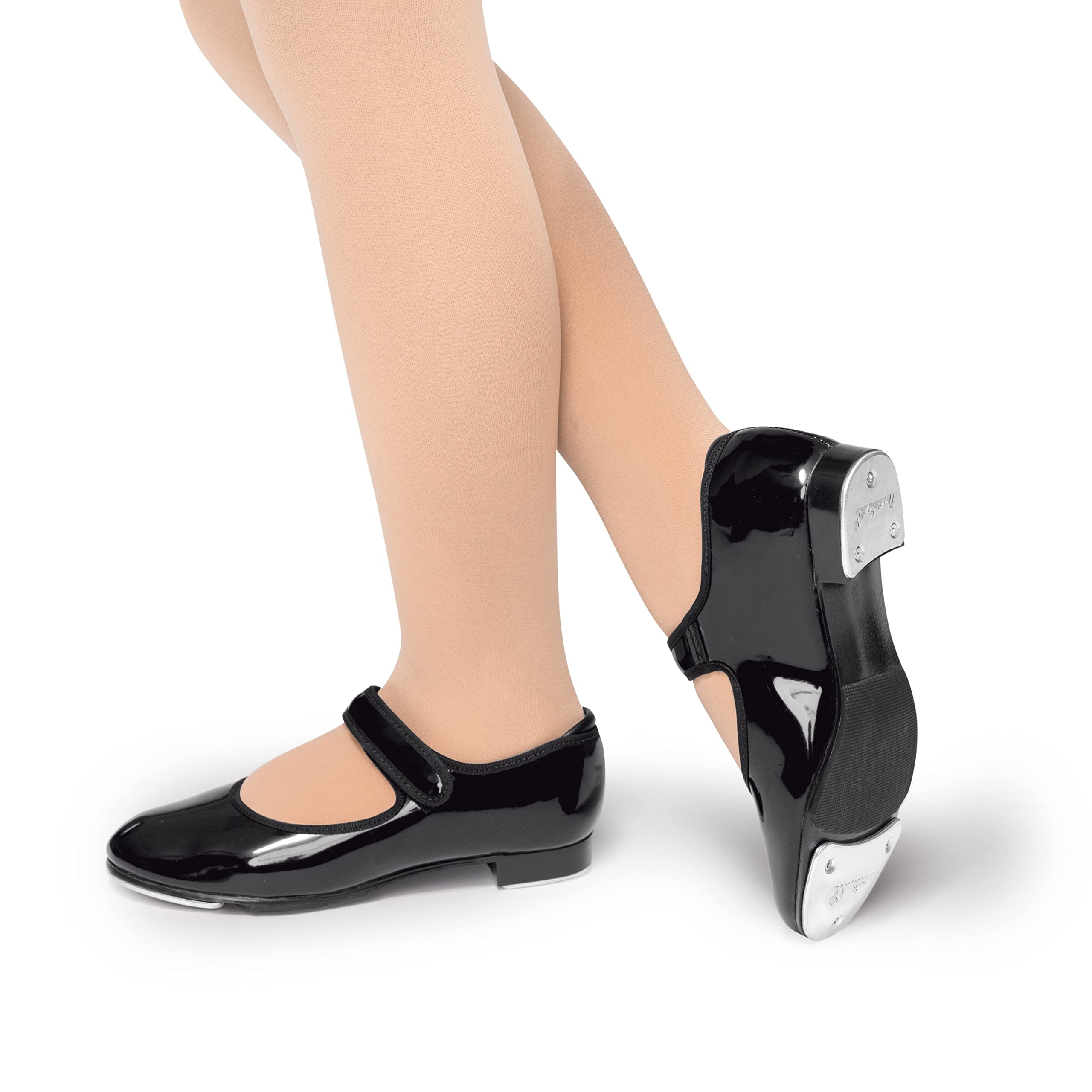 Girls Velcro Strap Tap Dance Shoes - Comfortable & Adjustable for Ballet, Jazz, and Theatrical Performances