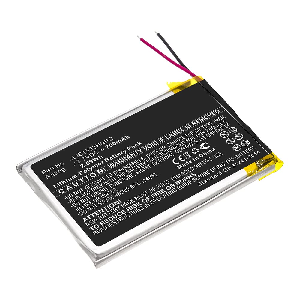 Synergy Digital Replacement Battery for Sony LIS1523HNPC Headset - 3.7V 700mAh Li-Polymer Battery - Perfect for Wireless Headsets, Gaming, and Office Use