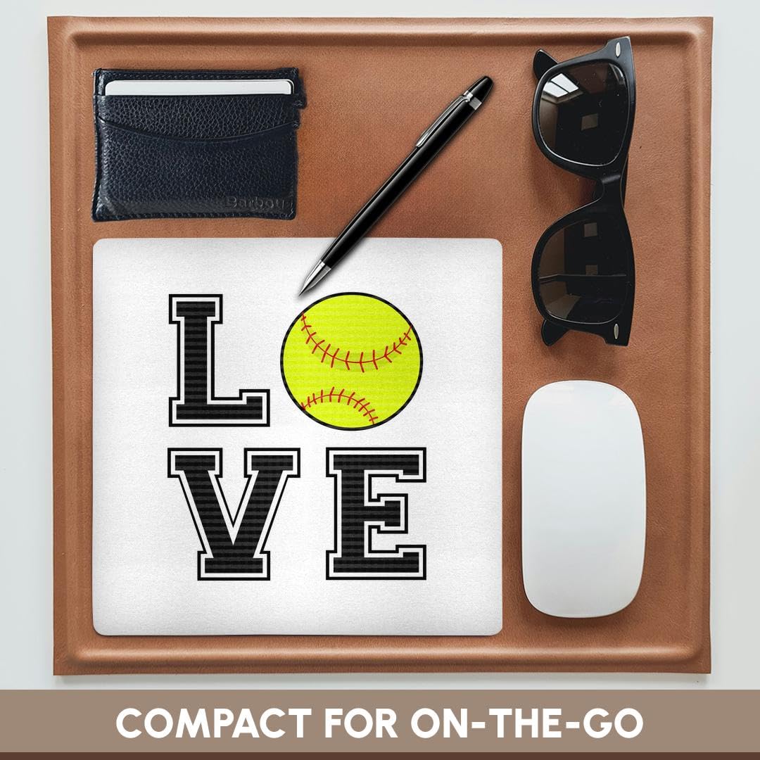 Custom Softball Mouse Pad - 8x8 Inch Non-Slip Gaming Mousepad with Vibrant Print, Perfect for Baseball Fans & Office Use (mp_223342_1) - Ideal for Computer Work, Gaming, and Sports Enthusiasts