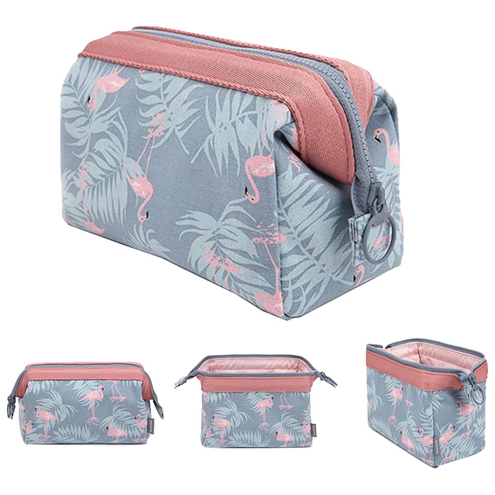 Mirabelly Makeup Bag Travel Cosmetic Organizer with YKK Zipper - Waterproof Brush Pouch & Jewelry Case for Women | Portable Toiletry Kit, Electronics Accessories Holder, Pencil Case | Perfect for Travel, Gym, Daily Use (Light Blue)