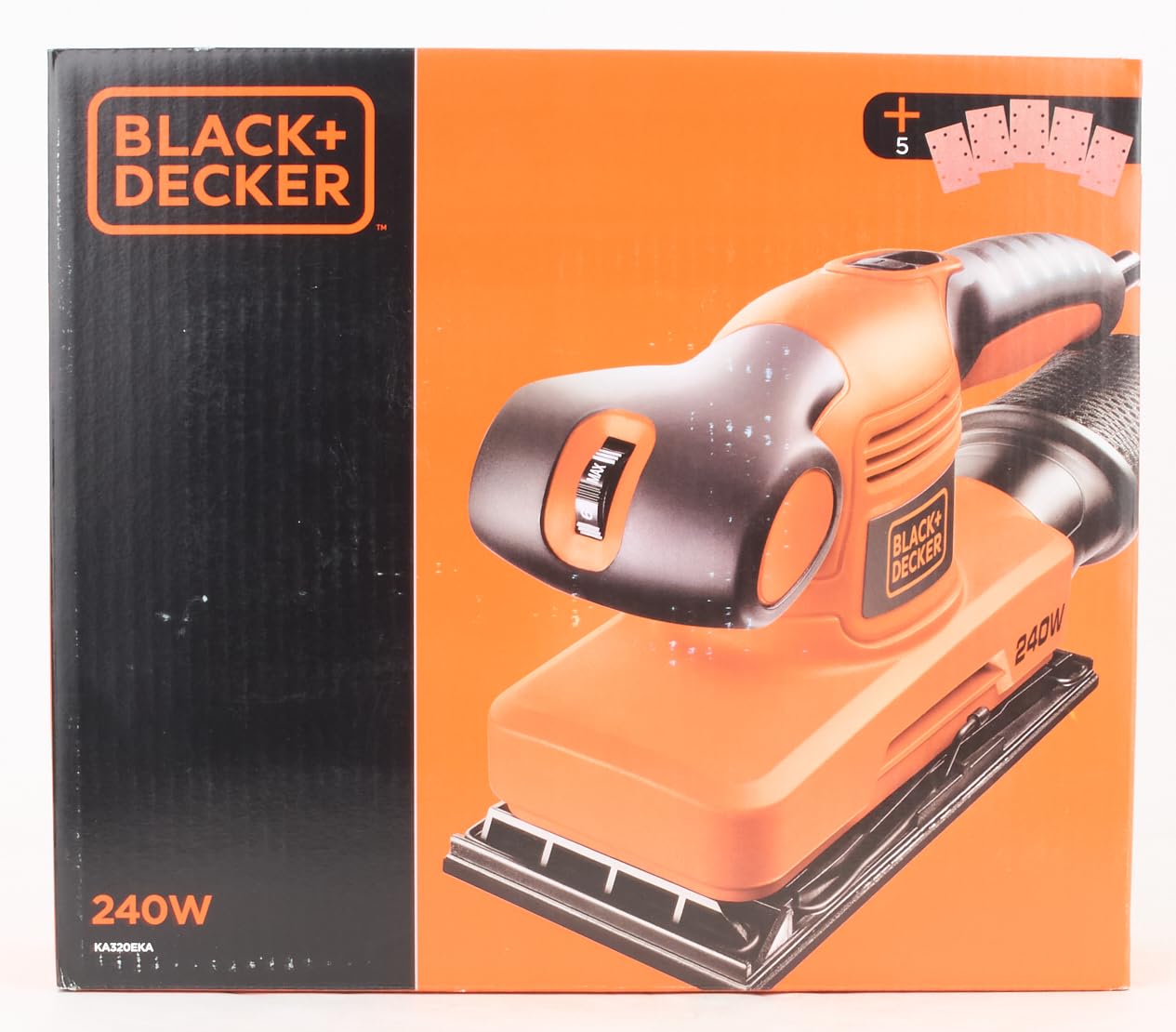 BLACK+DECKER KA320EKA Electric Power Sander - 3.0 Amp, 1/4 Sheet Palm Sander with Dust Collection - Perfect for Woodworking, Sanding Furniture, DIY Home Projects & Smoothing Surfaces