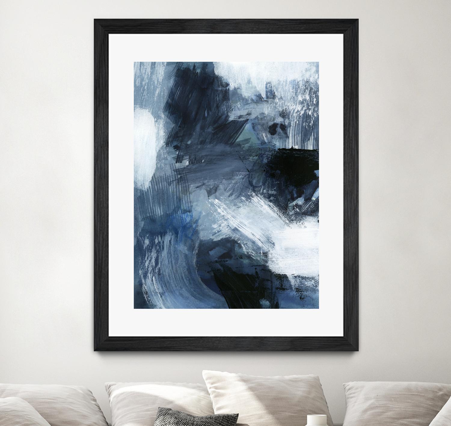 Composition in Blue III - Abstract Wall Art Painting for Modern Home & Office Decor | Perfect for Living Room, Bedroom, or Workspace