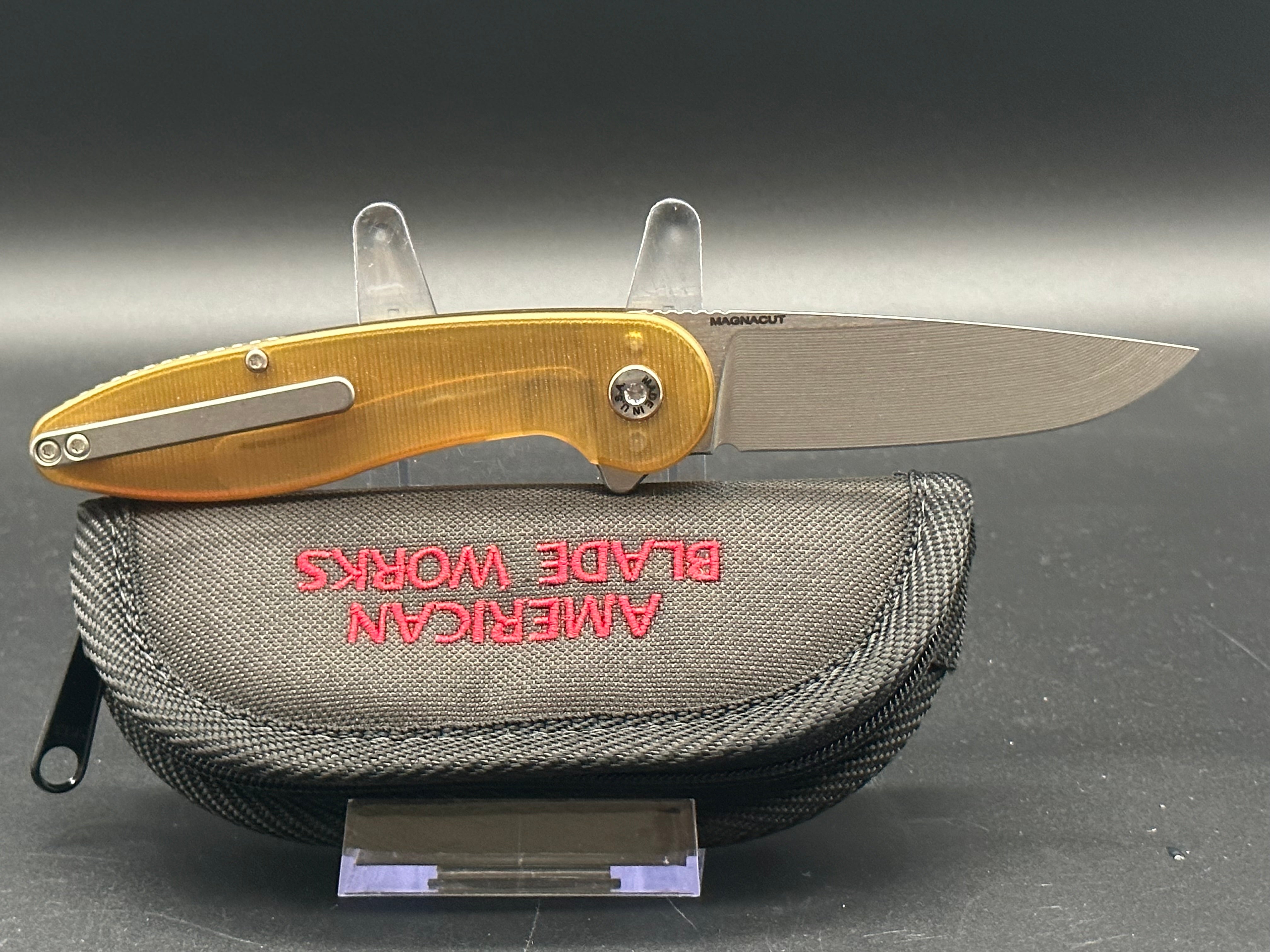 American Blade Works Model 1 V6 Magnacut Ultem Folding Knife - Premium EDC Pocket Knife for Outdoor, Camping & Everyday Carry | Tactical Survival Tool for Hiking, Hunting & Self Defense