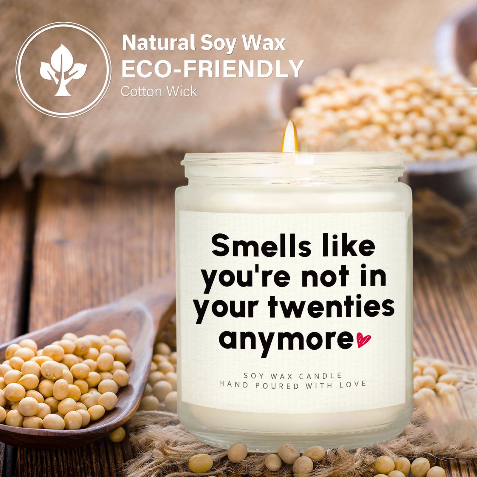 Handmade Lavender Scented Birthday Candle - 30th Birthday Gift for Women & Men, Wife, Husband, Sister, Brother, Friend - 7oz Soy Wax Candle - Perfect for 1995 Birth Year Celebrations, Home Decor & Relaxation