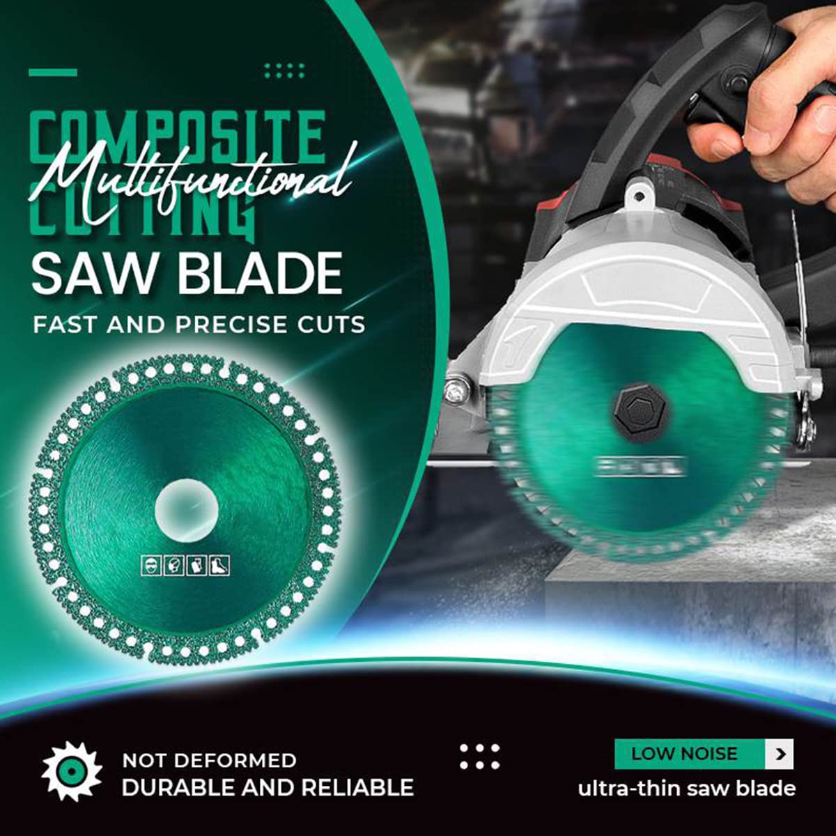 Diamond Cutting Saw Blade 2mm Ultra-Thin - 3 Pcs Composite Multifunctional Disc for Angle Grinder - Perfect for Tile, Glass, Ceramic & DIY Projects