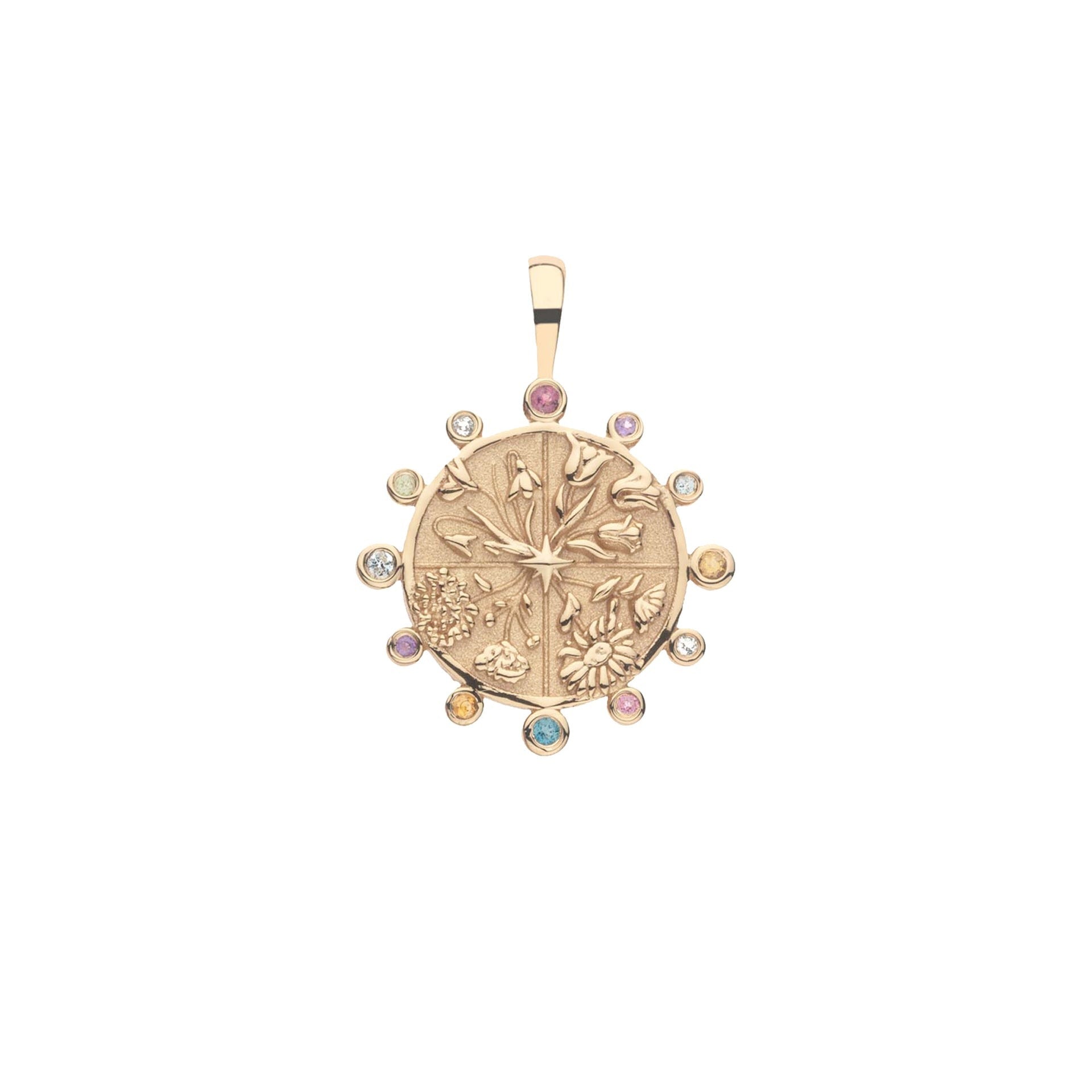 Jane Win HOPE Petite Embellished Coin Pendant Necklace for Women - Elegant Layering Jewelry for Daily Wear, Gift Giving & Special Occasions