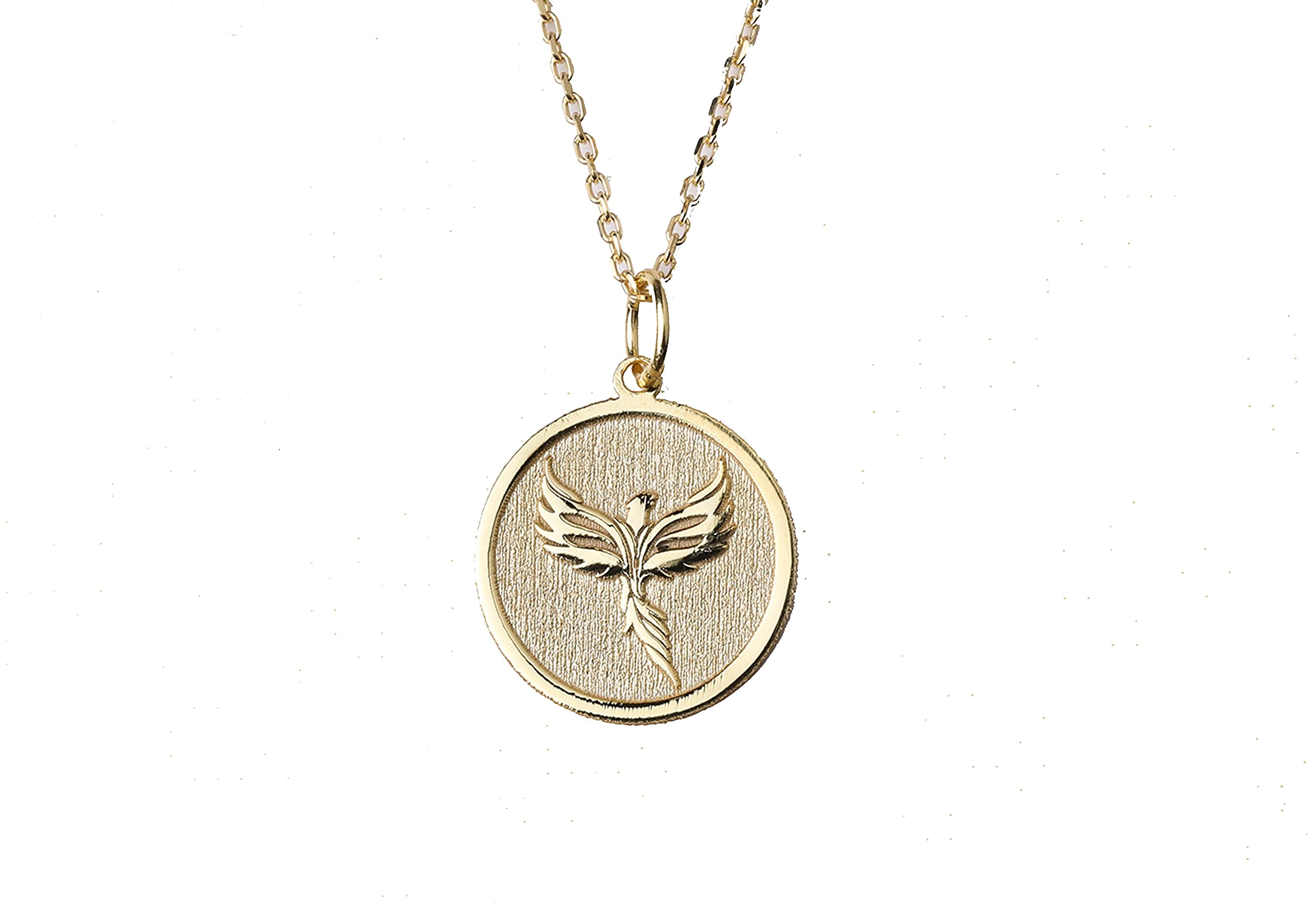 14K Gold Phoenix Firebird Necklace - Personalized Simurgh Bird Charm Jewelry for Women, Elegant Firebird Pendant Gift for Birthday, Anniversary & Special Occasions