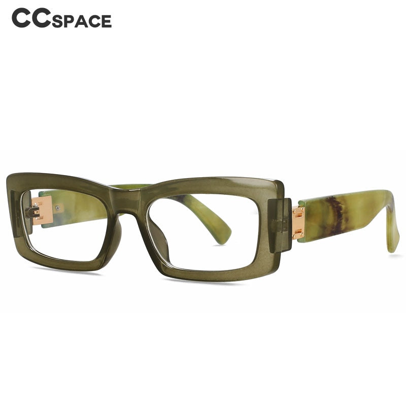 CCspace Women's Full Rim Rectangle TR90 Eyeglasses 56339 - Lightweight & Durable Frame for Work, Reading & Everyday Use