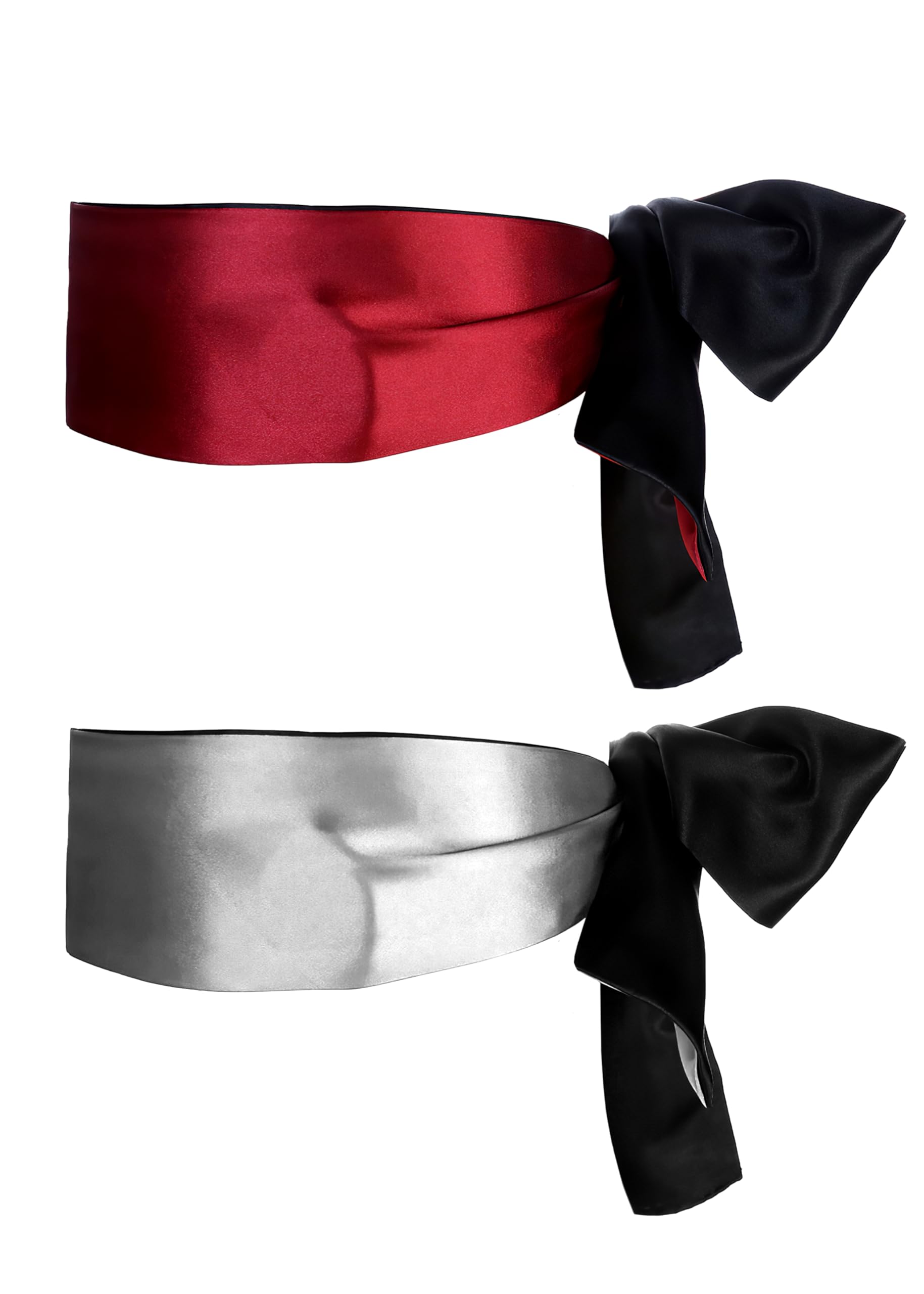 Premium Satin Sleep Mask Set - Adjustable Silk Eye Mask & Blindfold for Women & Men - Soft 59 Inch Sleeping Eye Cover for Travel, Relaxation & Better Sleep