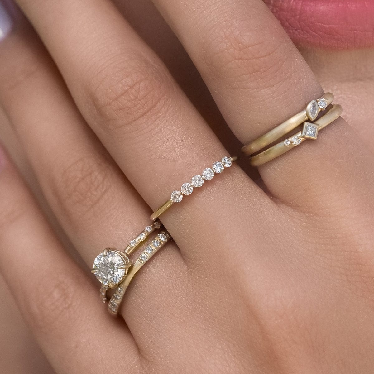 Exquisite Diamond Ring for Women - 14K White Gold Engagement Wedding Band - Perfect for Proposals, Anniversaries & Special Occasions