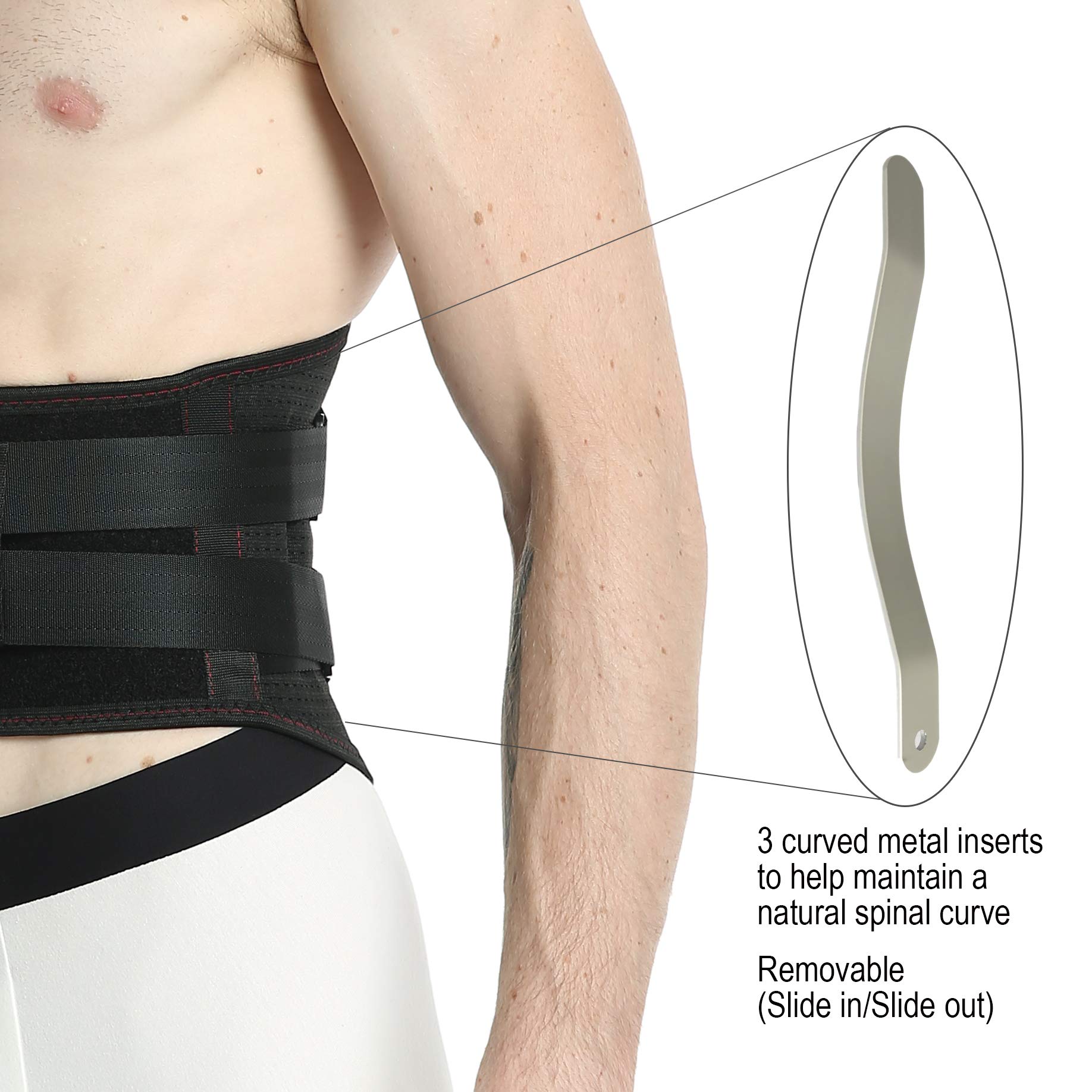 NeoTech Care Back Support Belt - Breathable & Adjustable Lower Back Brace for Men & Women - Double Pull Compression Straps for Pain Relief - Perfect for Workouts, Lifting & Back Pain (Black, Size XL)