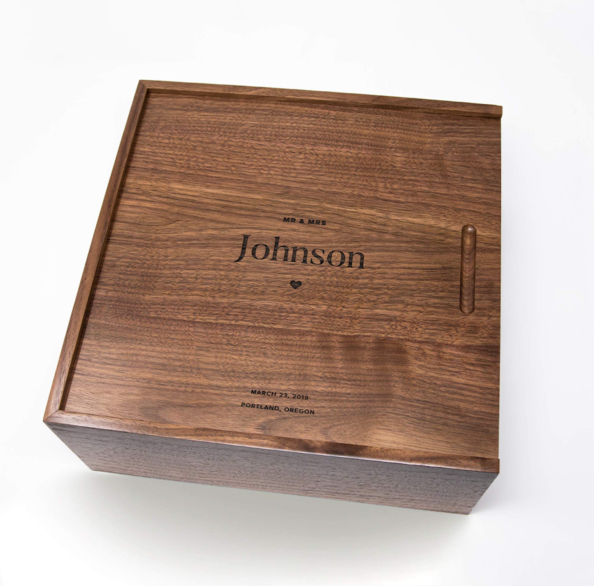 Personalized Large Wood Keepsake Box - Custom Engraved Gift for Anniversary, Wedding, Baby Shower & Memory Storage | Perfect for Home Decor, Jewelry Organizer & Special Occasion Gift Giving