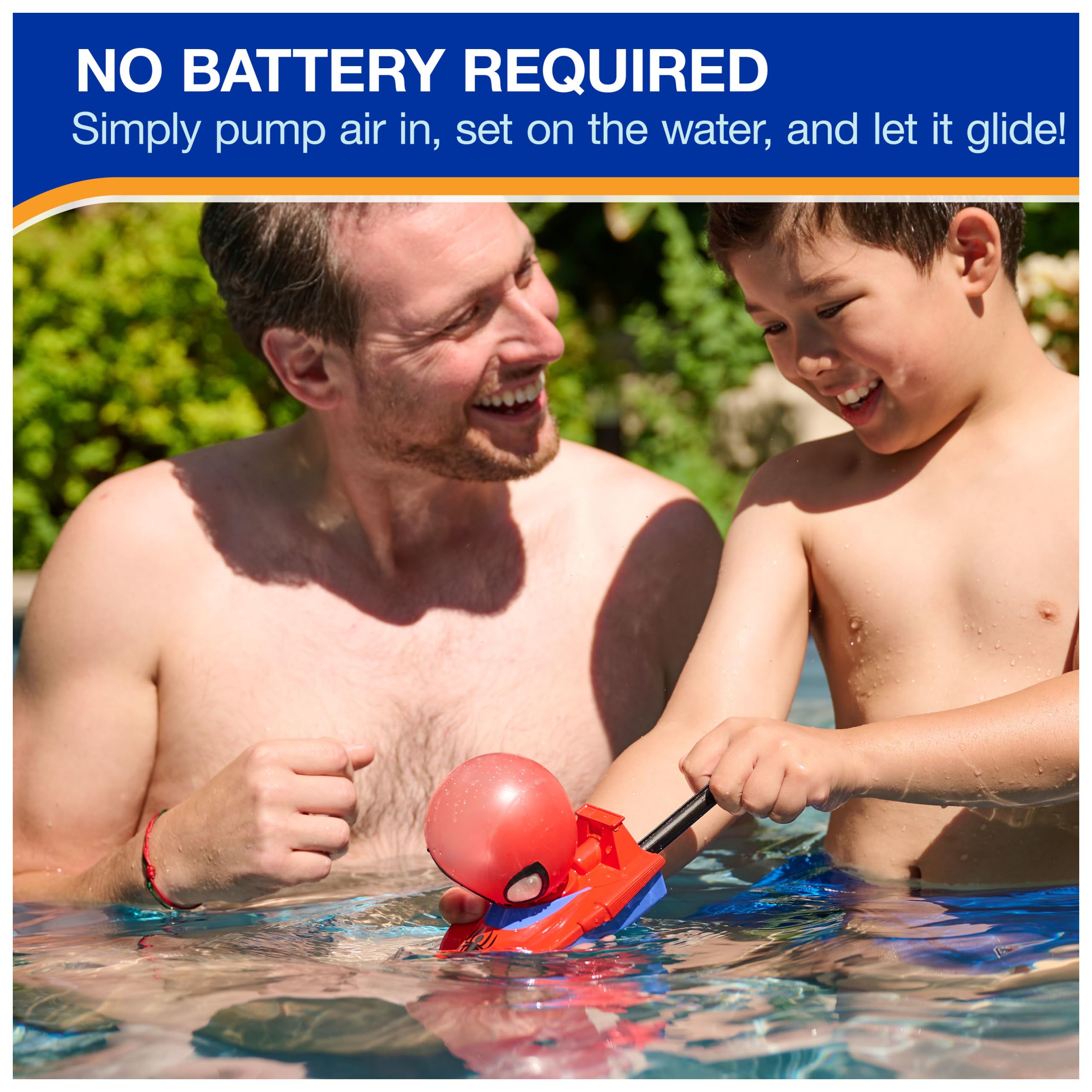 **Swimways Marvel Spidey Air Boat - Kids Pool Float Toy for Ages 4+, Spiderman Inflatable Swimming Accessories for Pool Party & Bath Time Fun**    *(Perfect for summer pool parties, backyard fun, bathtime play, and Spiderman-themed celebrations!)*