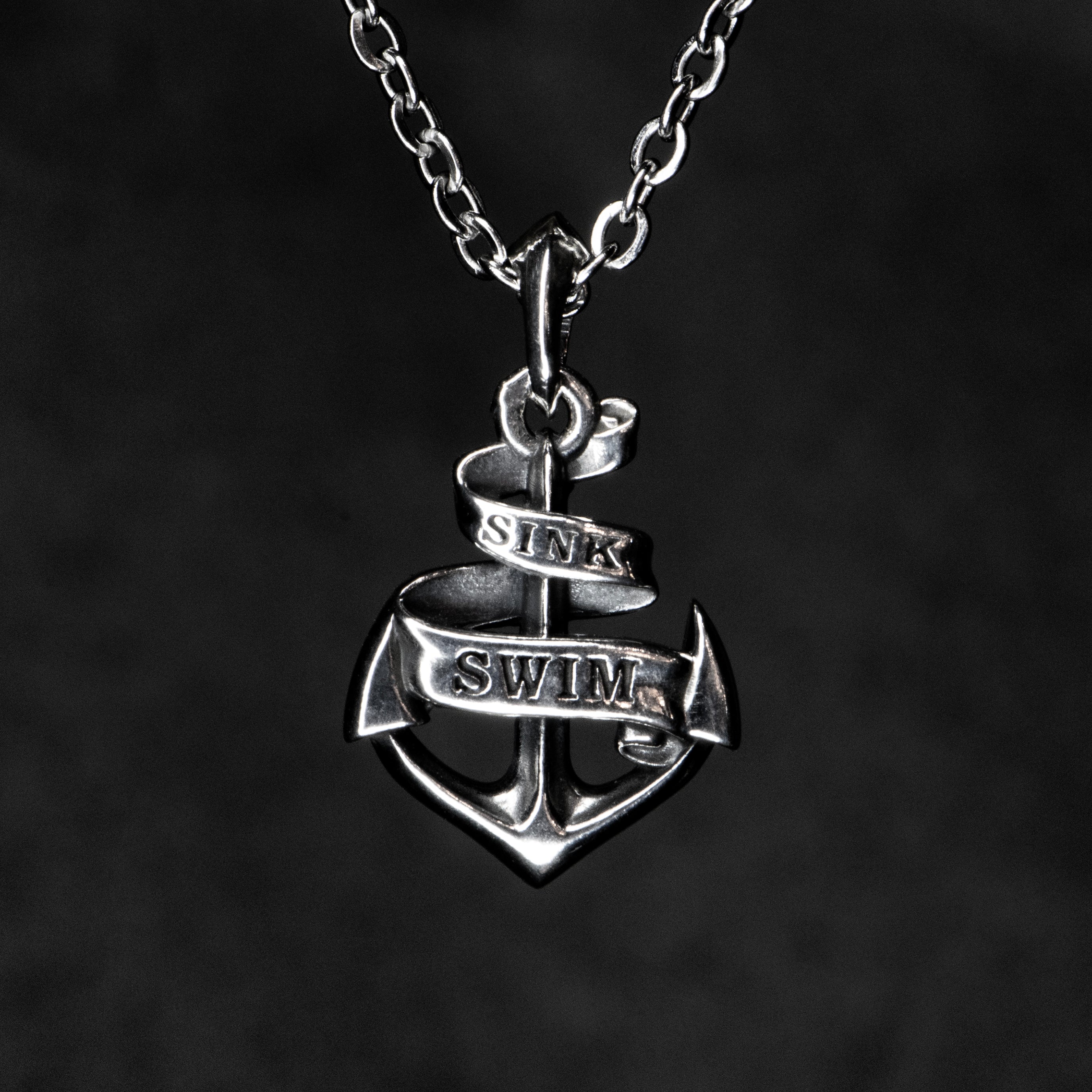 Anchor Pendant Necklace - Sink or Swim Nautical Jewelry for Men & Women | Perfect for Beach Parties, Boat Trips, and Marine-Themed Gifts