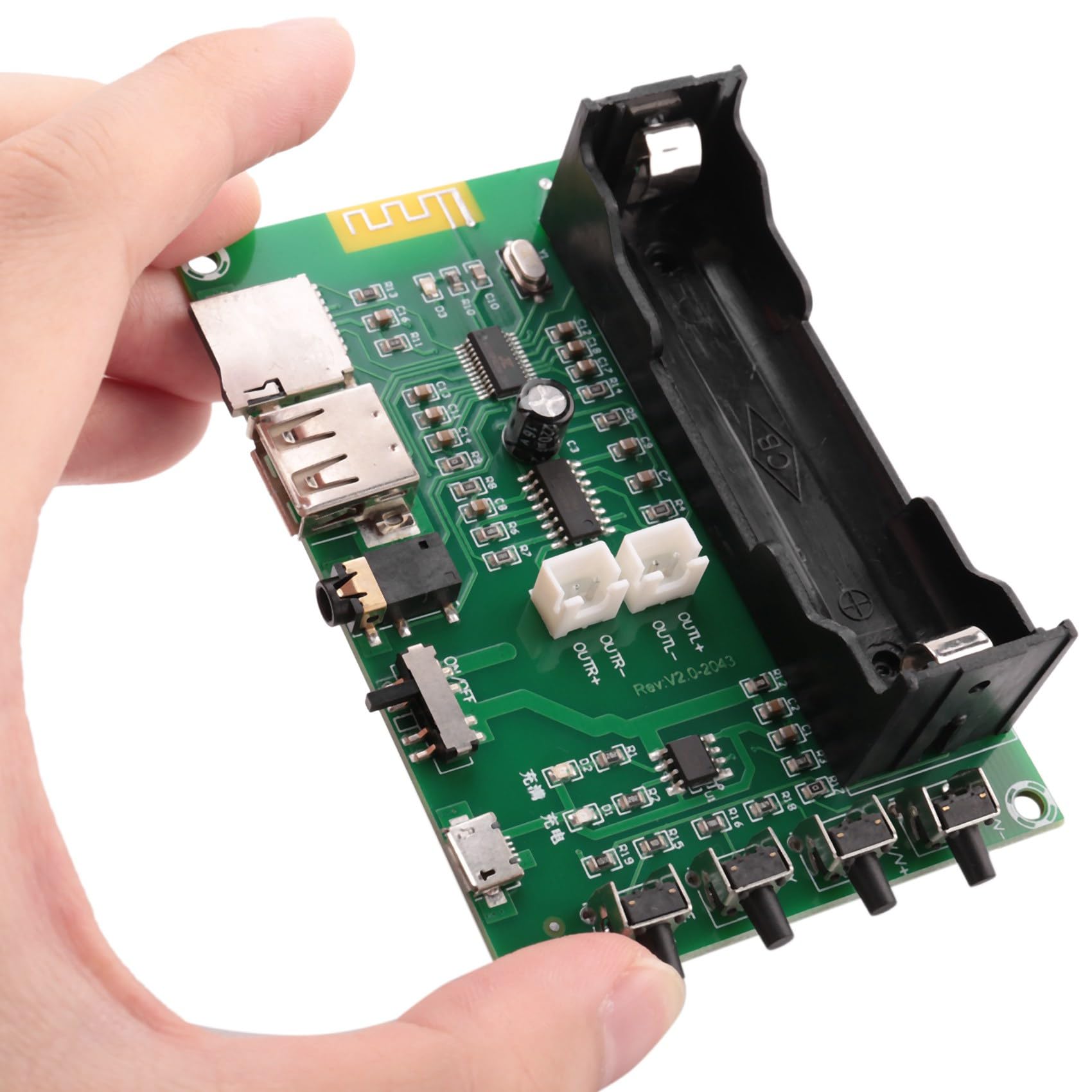 XH-A150 10W Bluetooth Power Amplifier Board - DIY Rechargeable Speaker Kit with Lithium Battery for Home, Car, and Outdoor Use