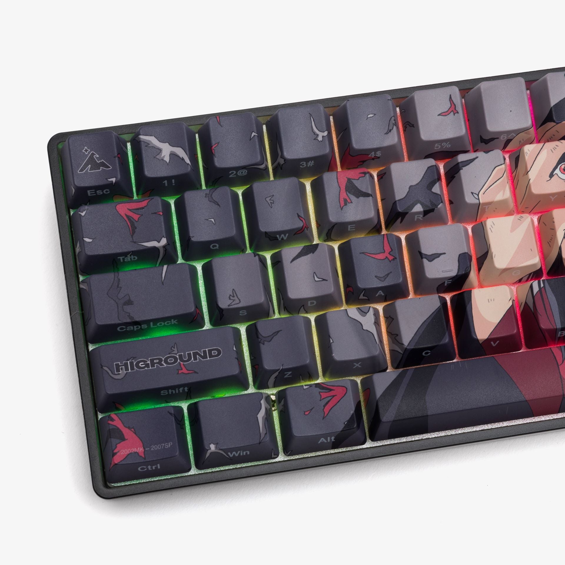 Naruto x HG Basecamp 65 Keyboard - Itachi Uchiha Themed Mechanical Gaming Keyboard for PC & Mac | Perfect for Anime Fans & Gamers