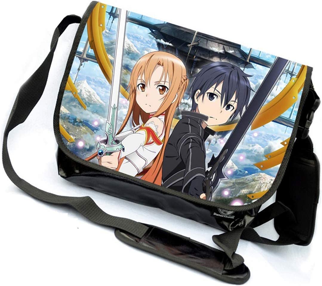 Anime Messenger Bag for Laptop & School - Sword Art Online Themed Crossbody Bag for Cosplay, Gaming Conventions & Daily Use