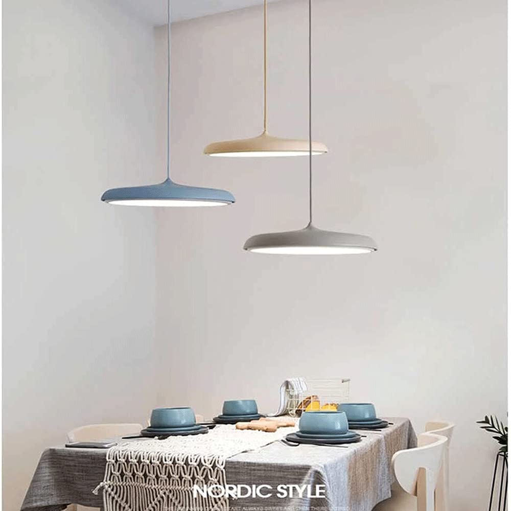 Modern Round LED Chandelier - 3-Tone Adjustable Ceiling Light Fixture for Dining Room & Living Room | 25cm Black Pendant Lighting for Home Decor & Ambiance