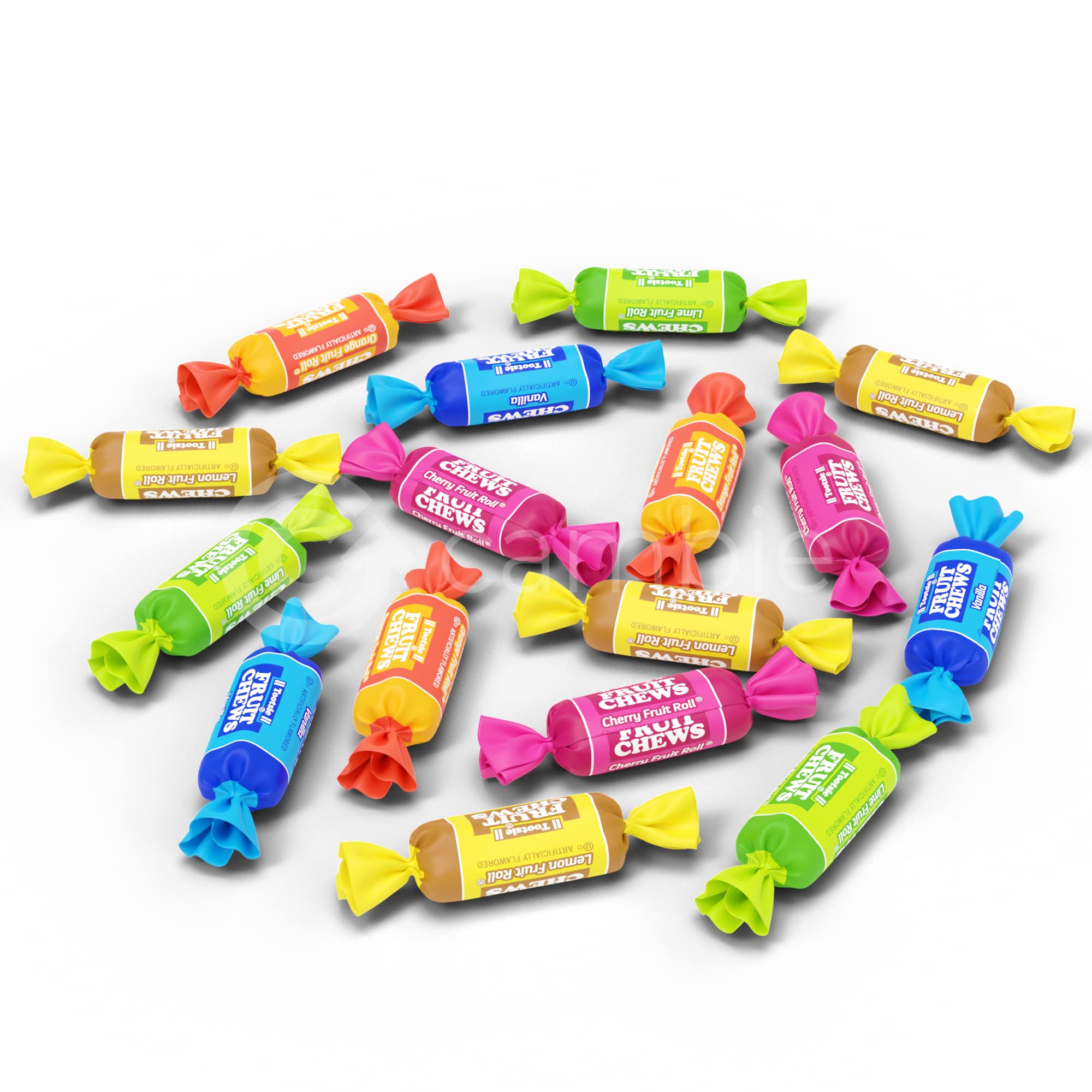 Tootsie Roll Fruit Chews - 2 Pounds Assorted Flavors (Cherry, Lemon, Lime, Orange, Vanilla) | Chewy Fruit Candy | Bulk Candy for Parties, Halloween, Christmas & Office Snacks