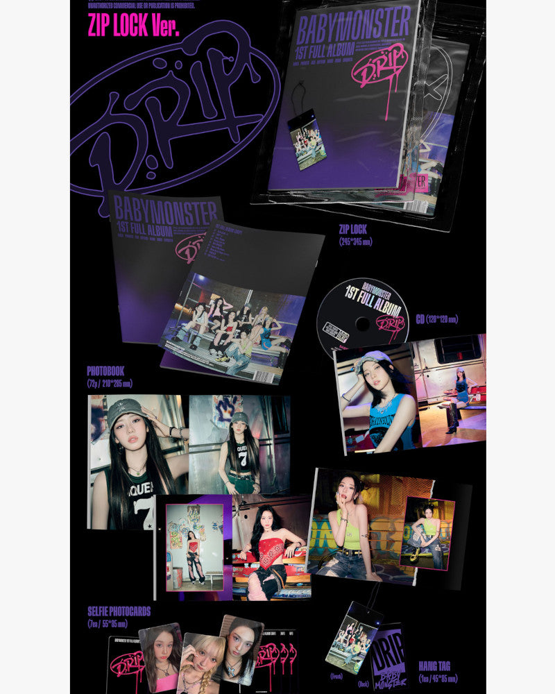 BABYMONSTER 1st Full Album [DRIP] - 2 Versions (Limited Edition) | K-Pop Music CD + Exclusive Photocards | Perfect for K-Pop Collectors & Fans