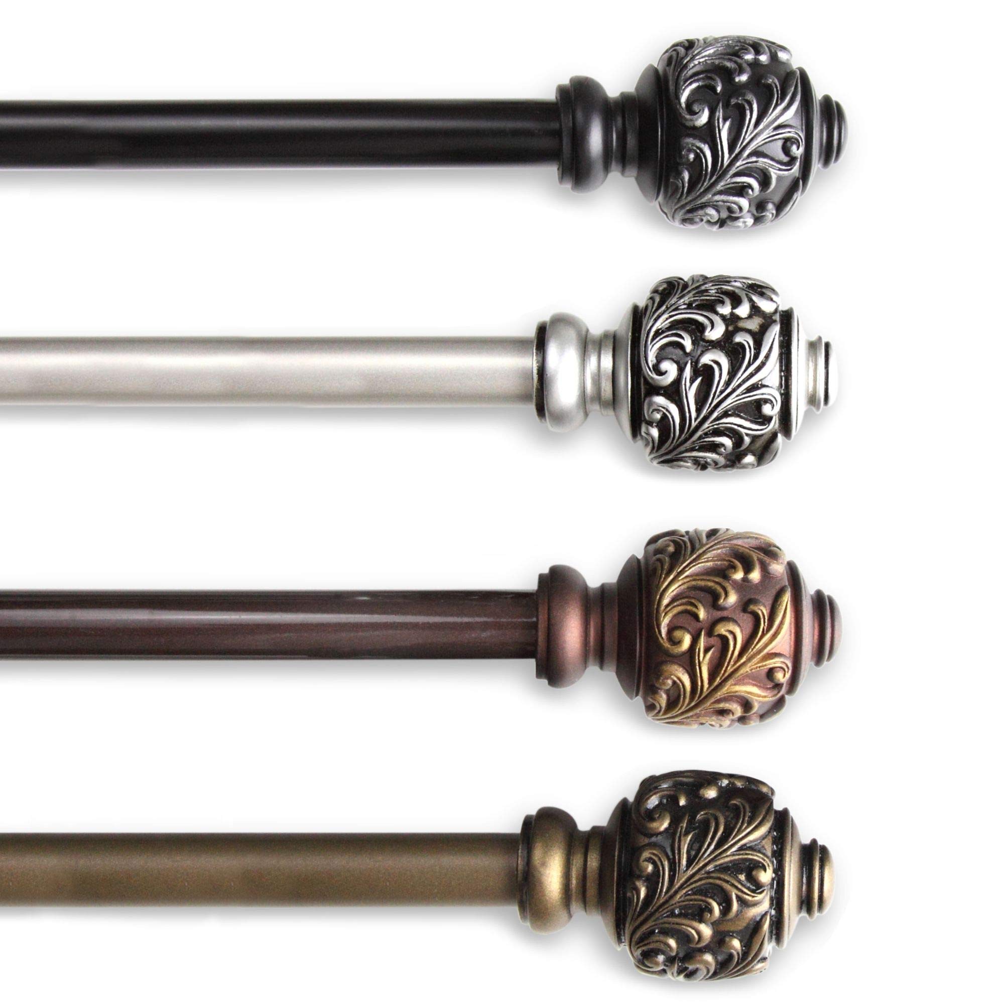 Elegant Black Ivana Curtain Rod Holdback - Heavy Duty Drapery Hook for Living Room, Bedroom & Window Decor