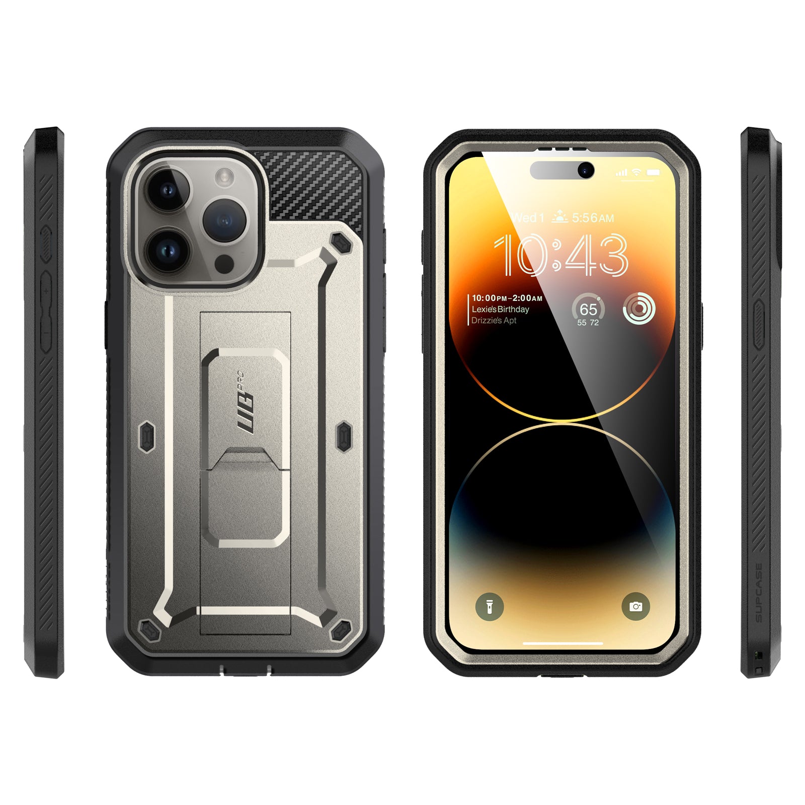 iPhone 15 Pro Max 6.7 Inch Unicorn Beetle PRO Rugged Case - Titan Gray | Shockproof Protective Cover for Outdoor, Work & Travel | Military Grade Drop Protection