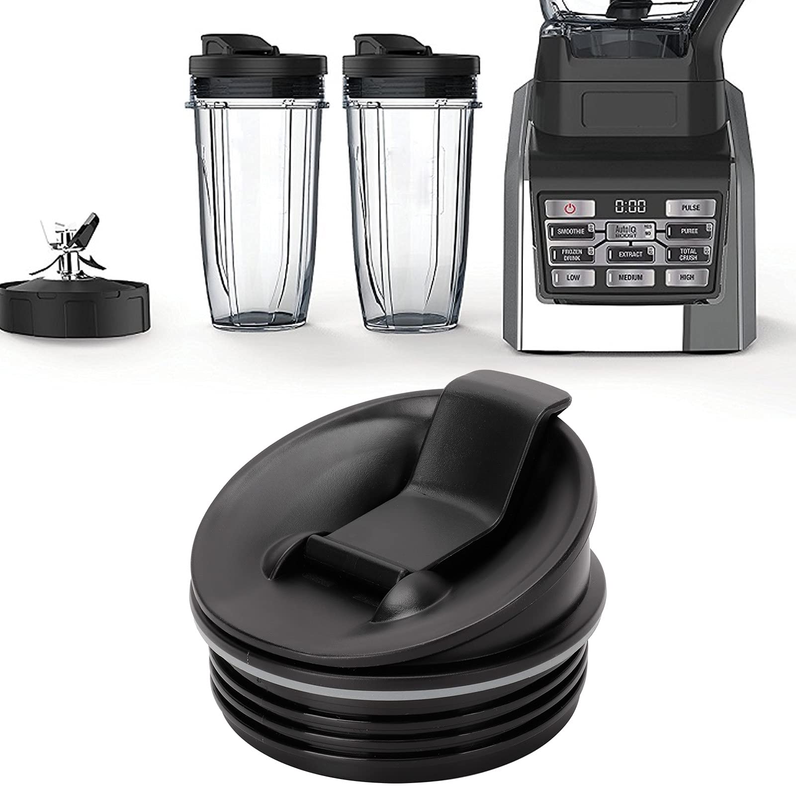 Nutri Ninja BL200 BL201 BL660 BL663 BL663CO BL665Q BL771 Replacement Blender Flip Lid - Safe & Durable Cover for Smoothie Blending, Meal Prep & Kitchen Use