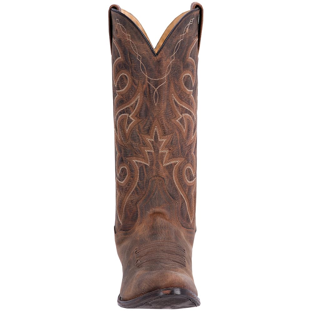 Dan Post Men's Milwaukee Embroidered Western Boots - Black Leather Casual Mid Calf Cowboy Boots for Everyday Wear & Country Style Outfits